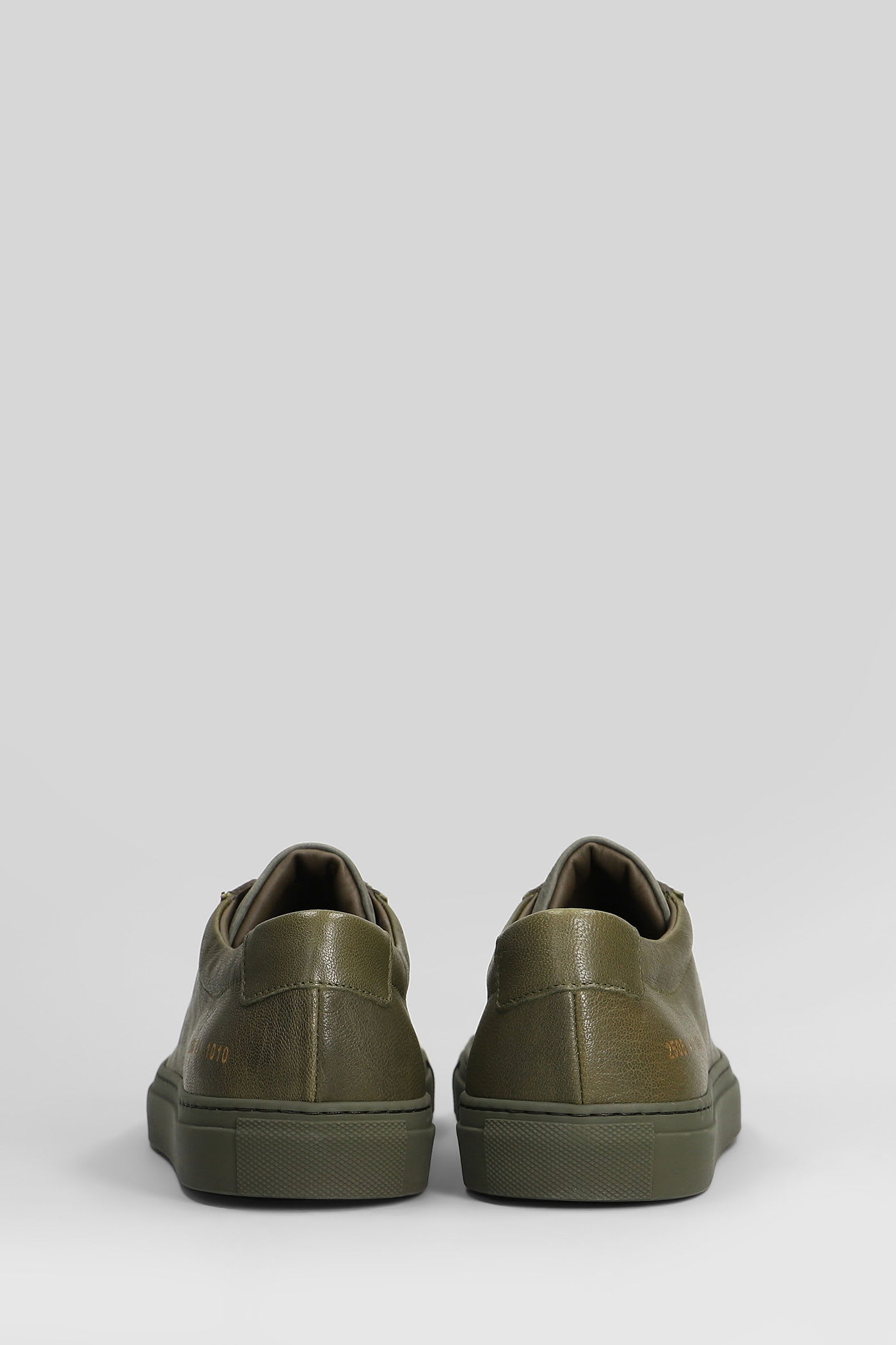 Common Projects Achilles Premium Sneakers In Green Leather In Green