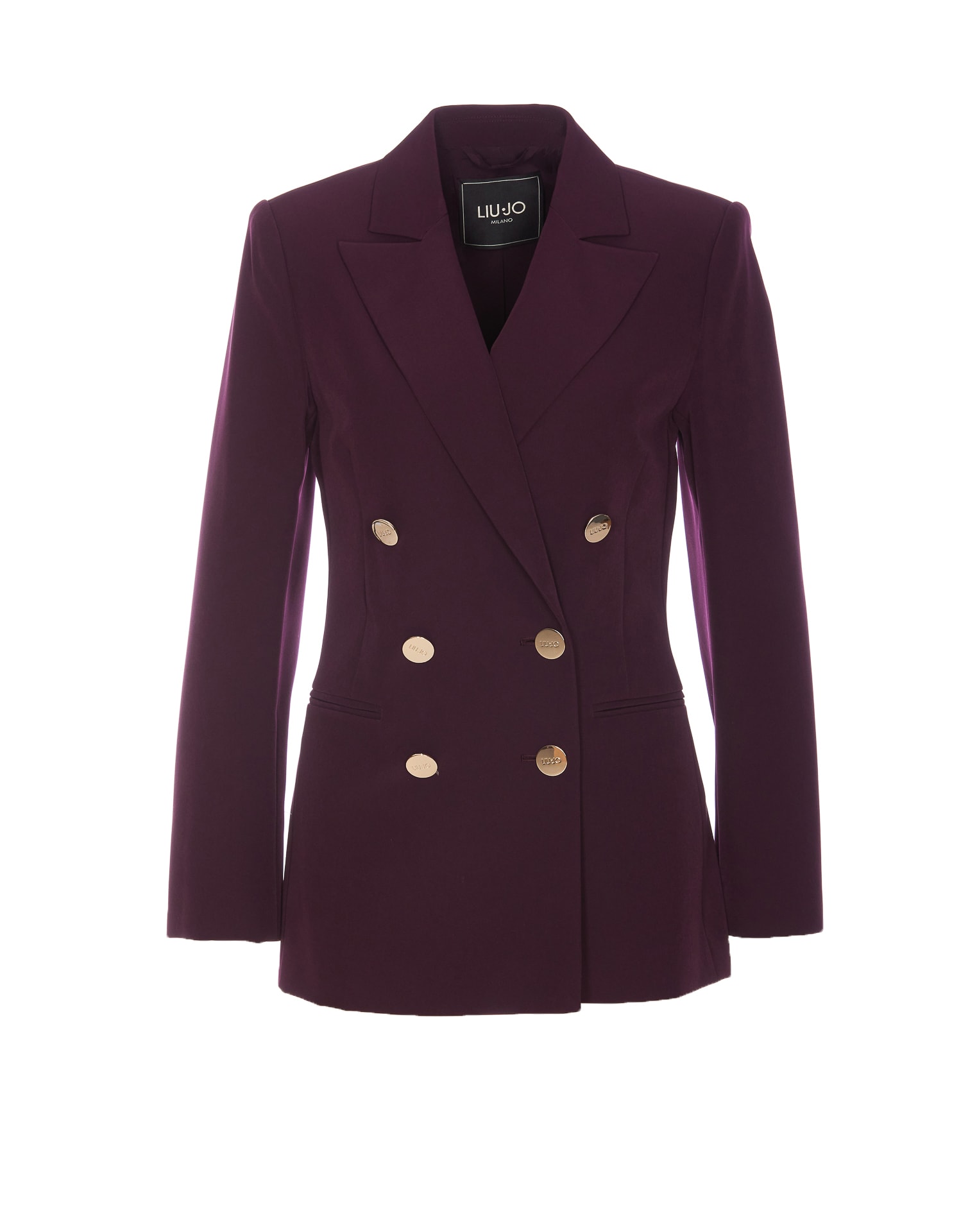 Shop Liu •jo Blazer In Purple