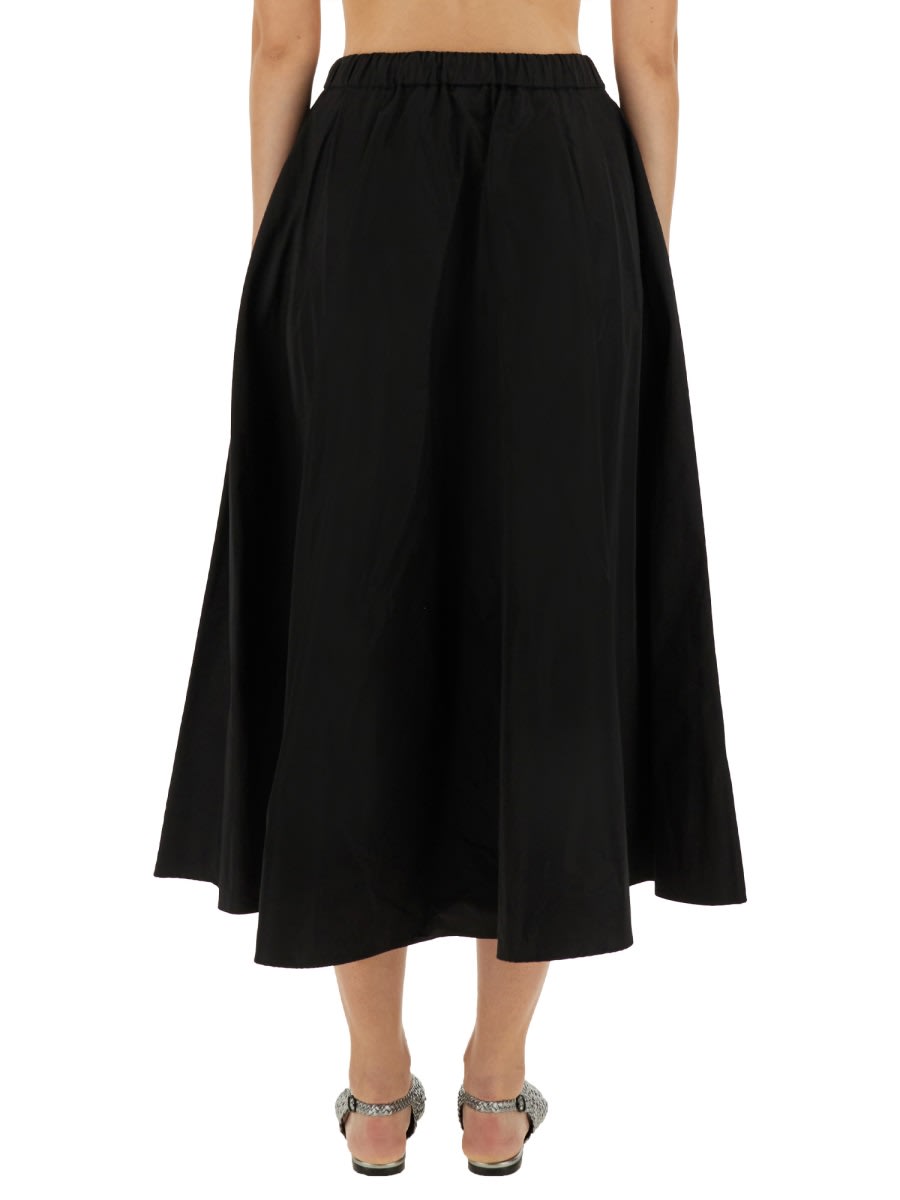 Aspesi Pleated A-line Mid-length Skirt In Multi