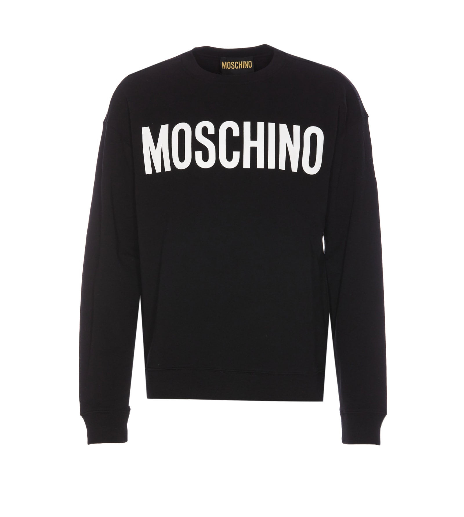 Shop Moschino Logo Sweatshirt In Black