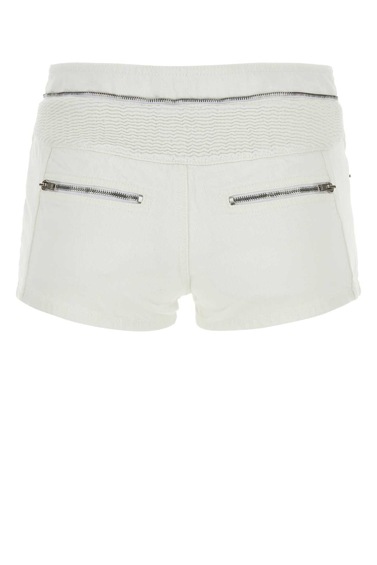 Shop Isabel Marant White Denim Lary Shorts