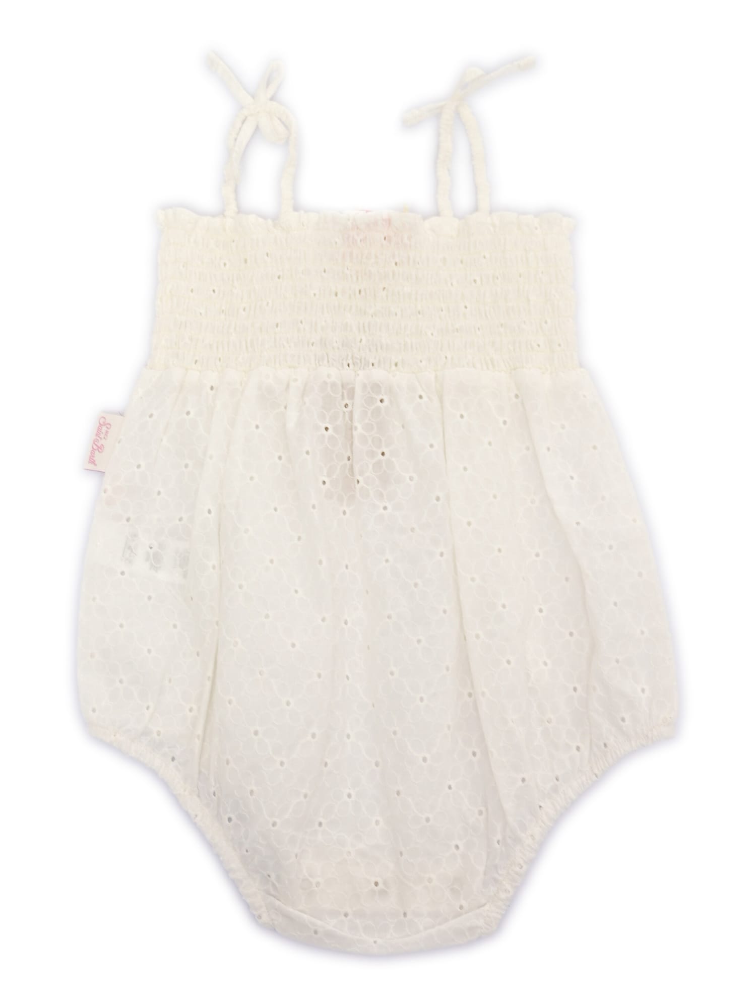 Mc2 Saint Barth Dudu-cotton Daisies Embroidery 01 In White