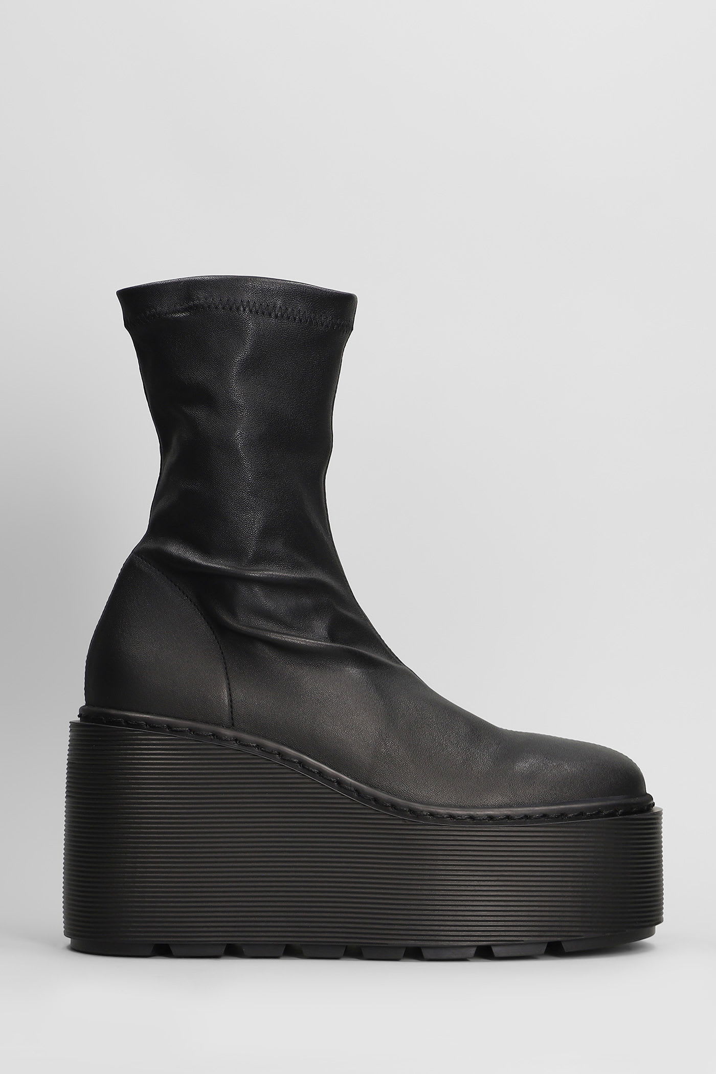 Vic Matié Fiction 101 High Heels Ankle Boots In Black Leather