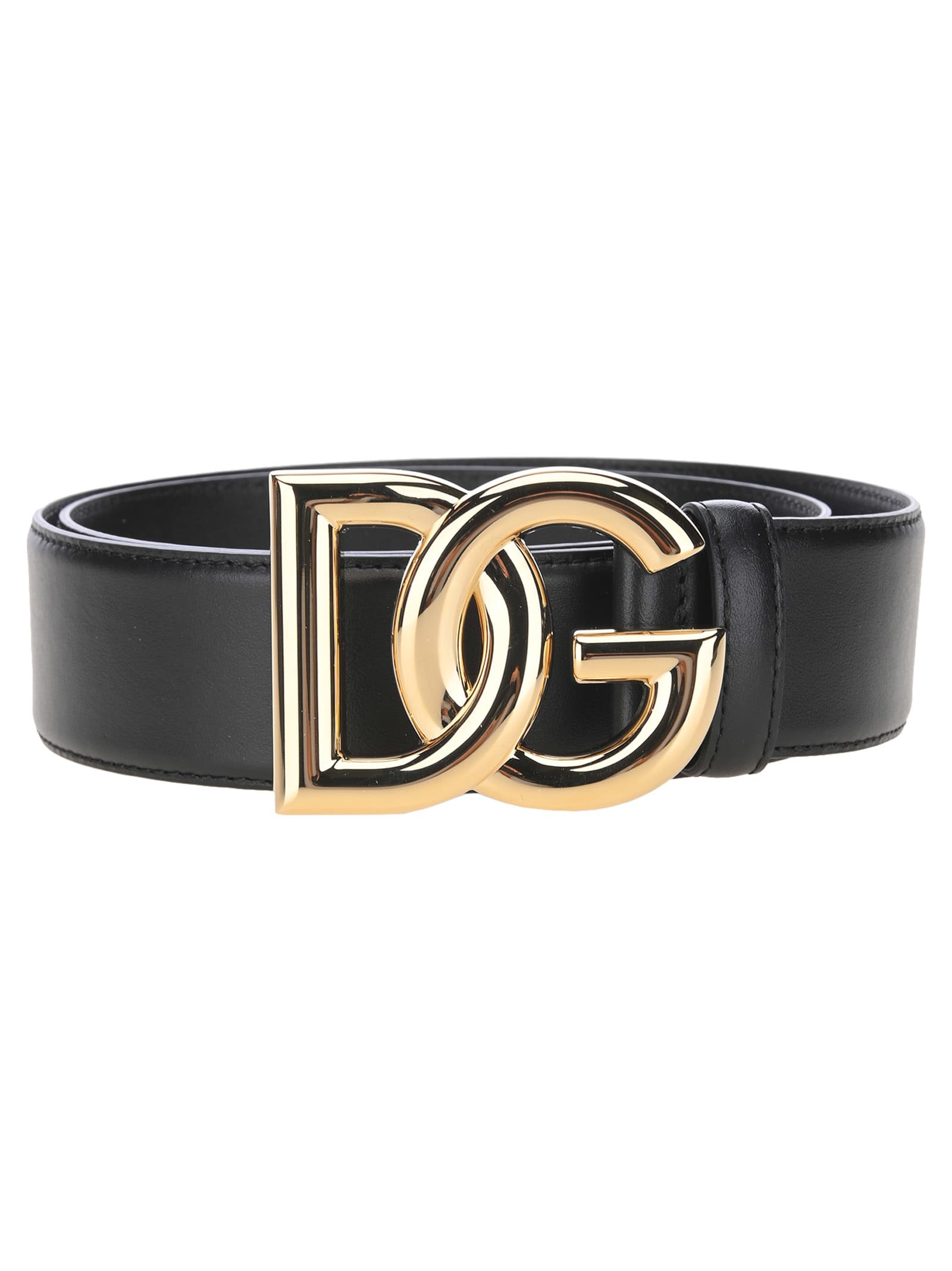 Dolce & Gabbana Dolce & gabbana Calfskin Belt With Dg Logo