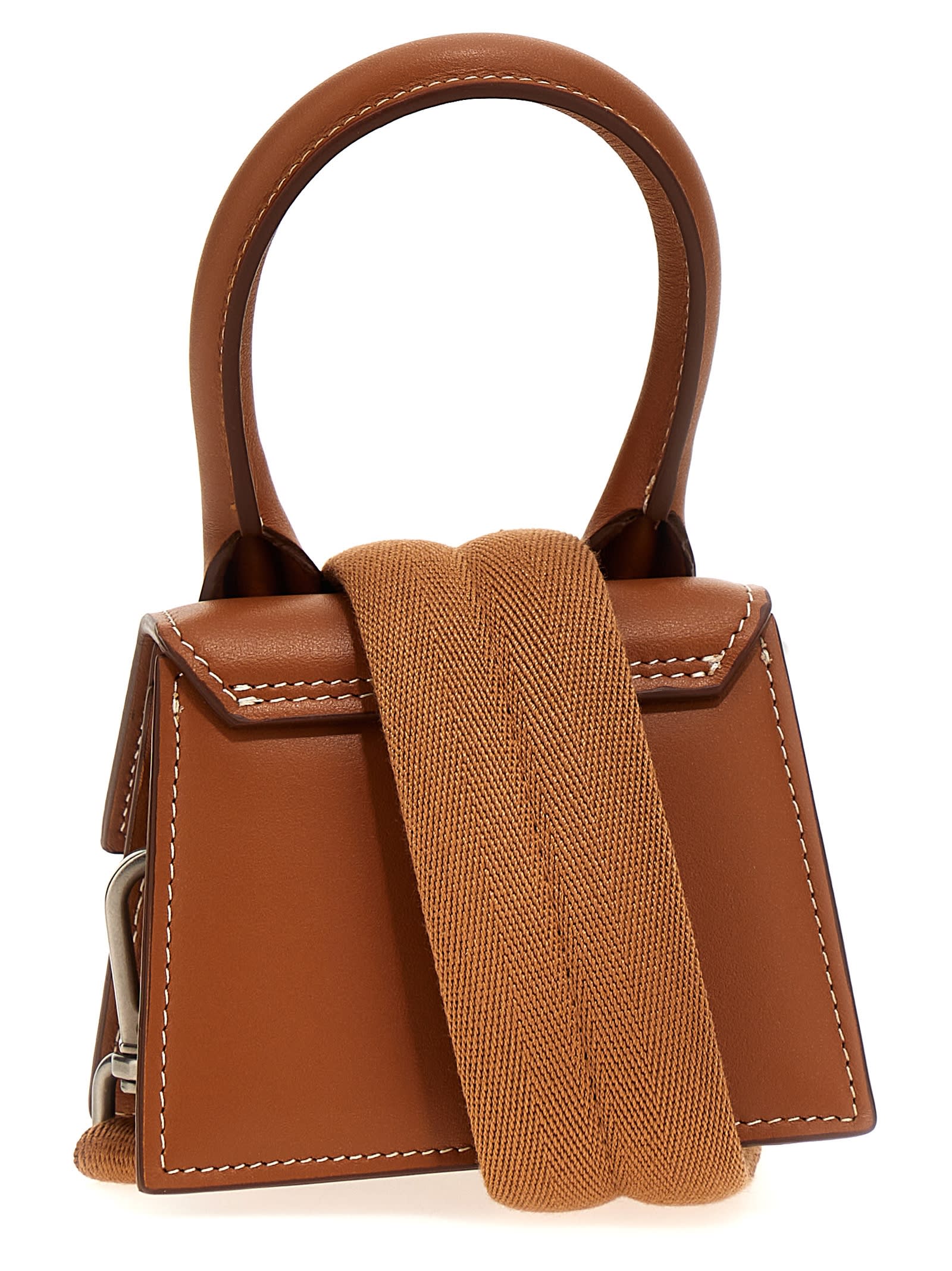 Shop Jacquemus Le Chiquito Homme Mini Handbag In Brown