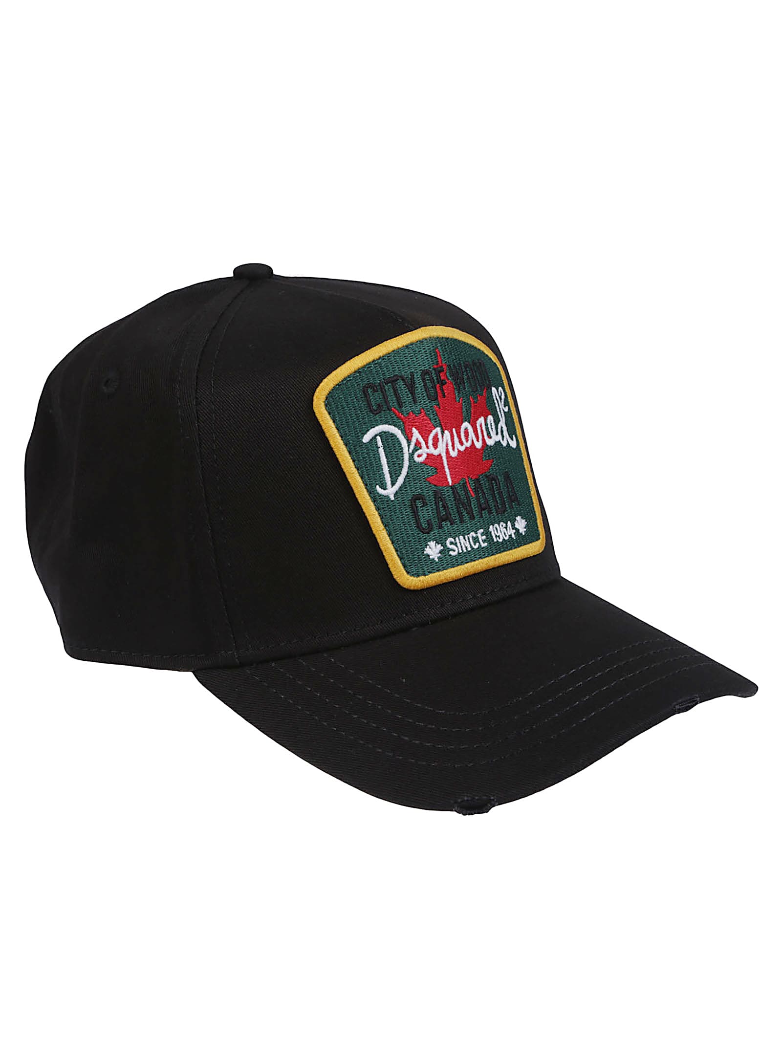 Dsquared2 Embroidered Logo Cotton Cap In Black