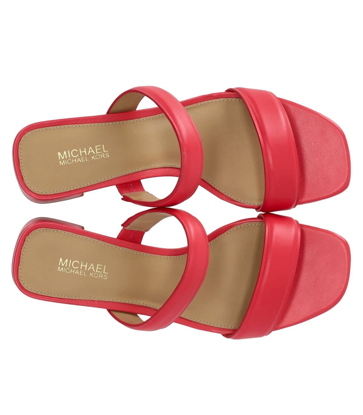 Shop Michael Kors Jules Leather Mules In Fuxia
