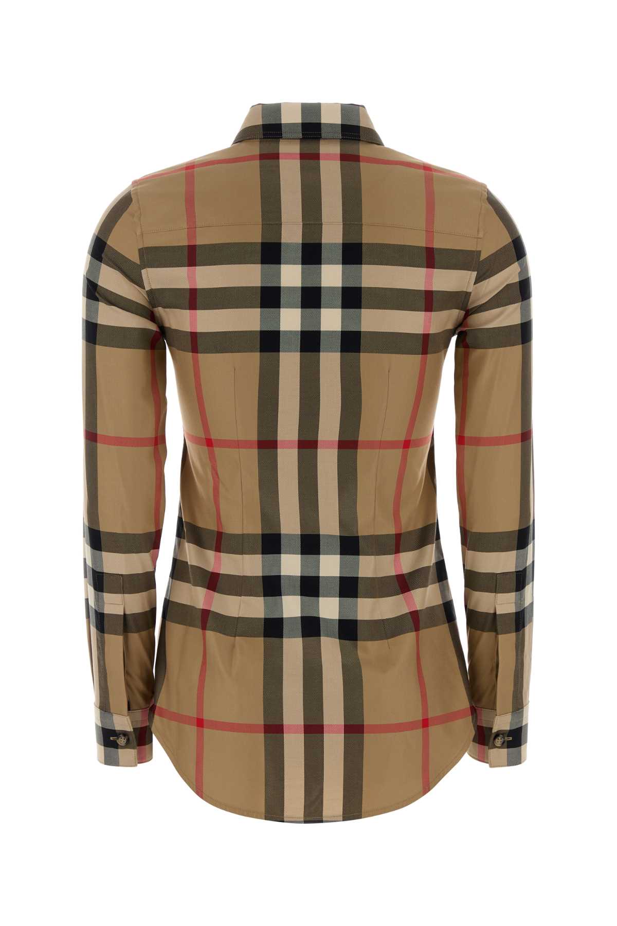 Burberry Women Embroidered Cotton Shirt In Brown