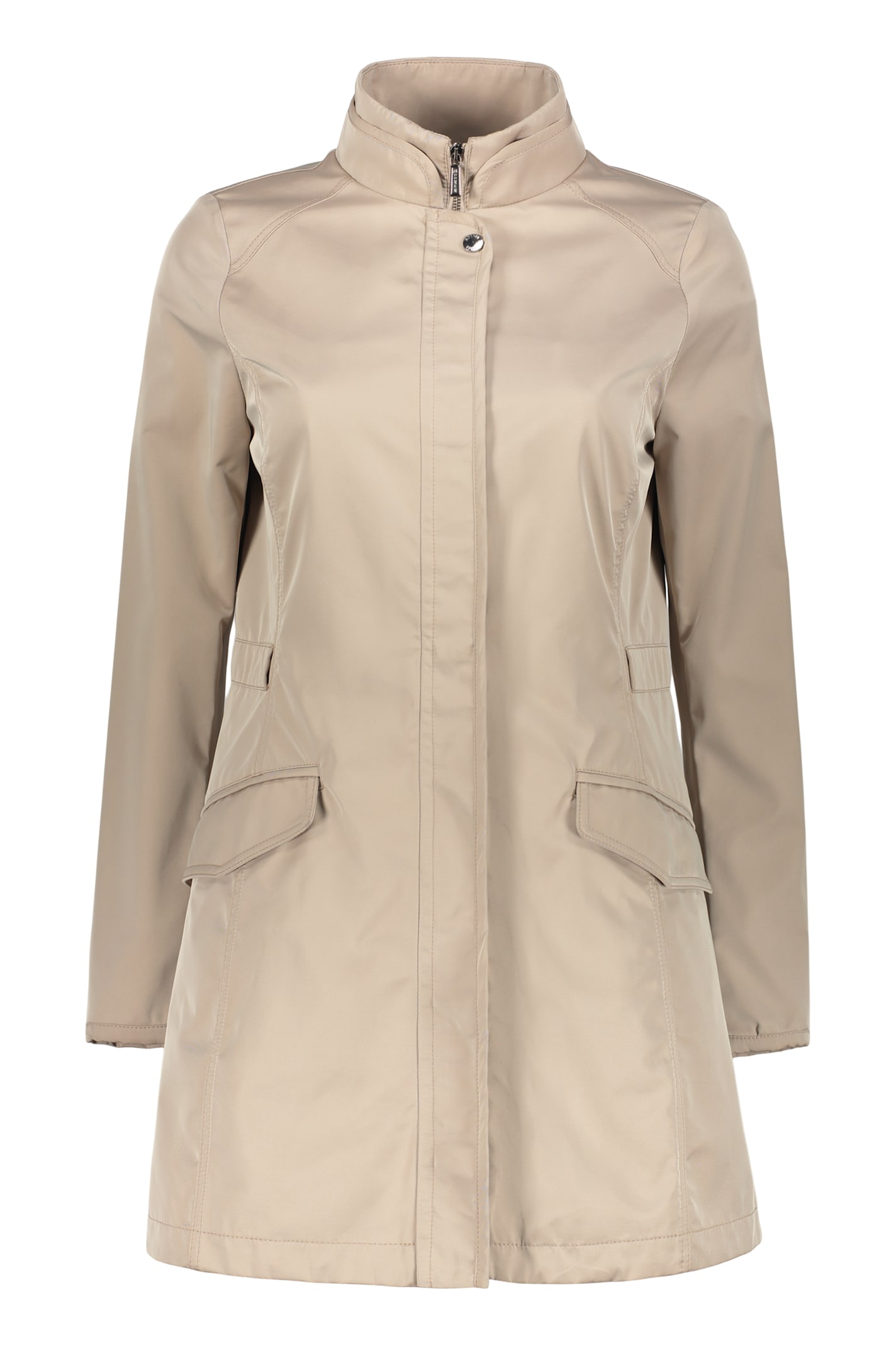 Jacket With Zip And Button Fastening
