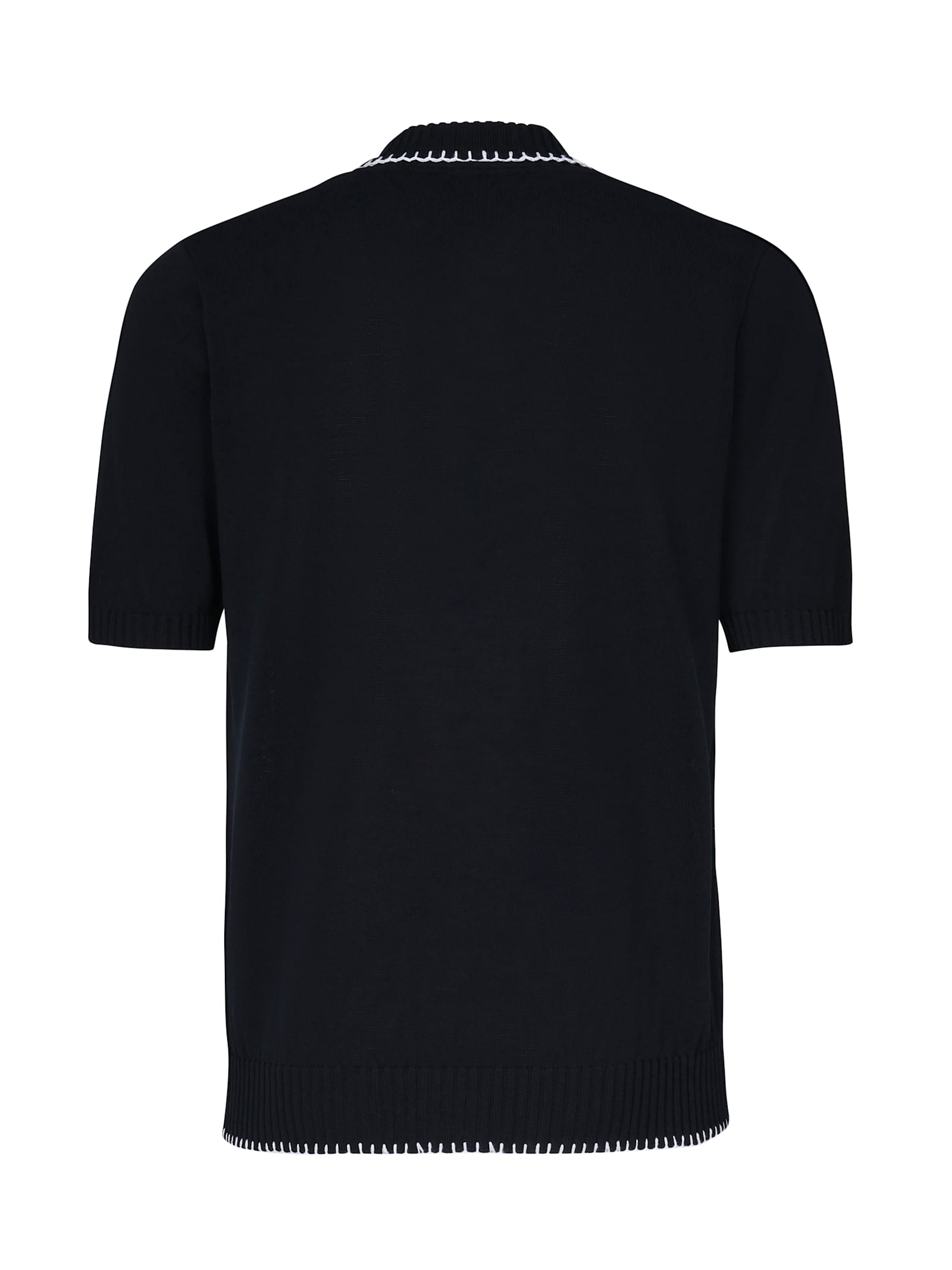Shop Eleventy Wool Polo Shirt In Blue