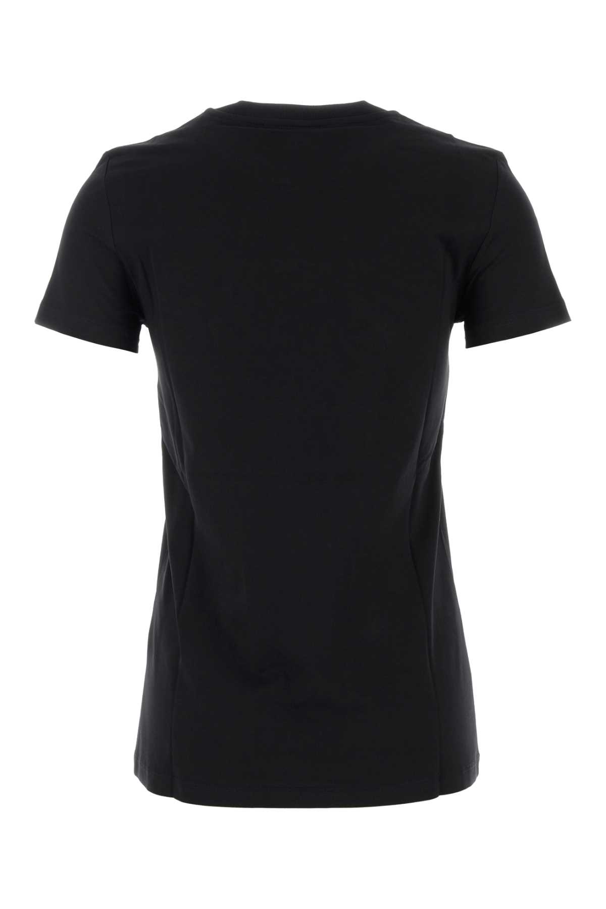 Max Mara Graphic Print Crew Neck T-shirt In Black