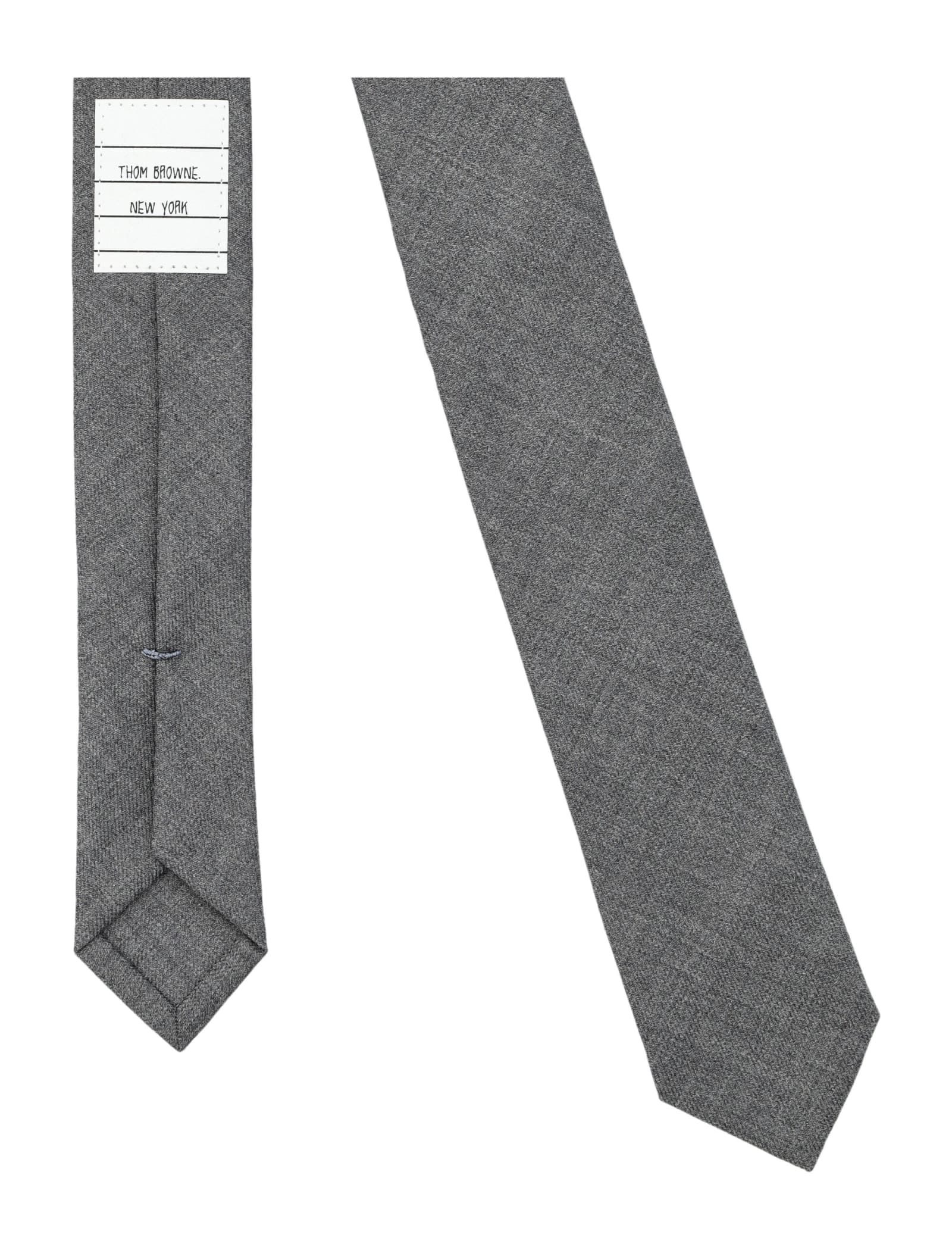Shop Thom Browne Super 120s Twill Necktie In Med Grey