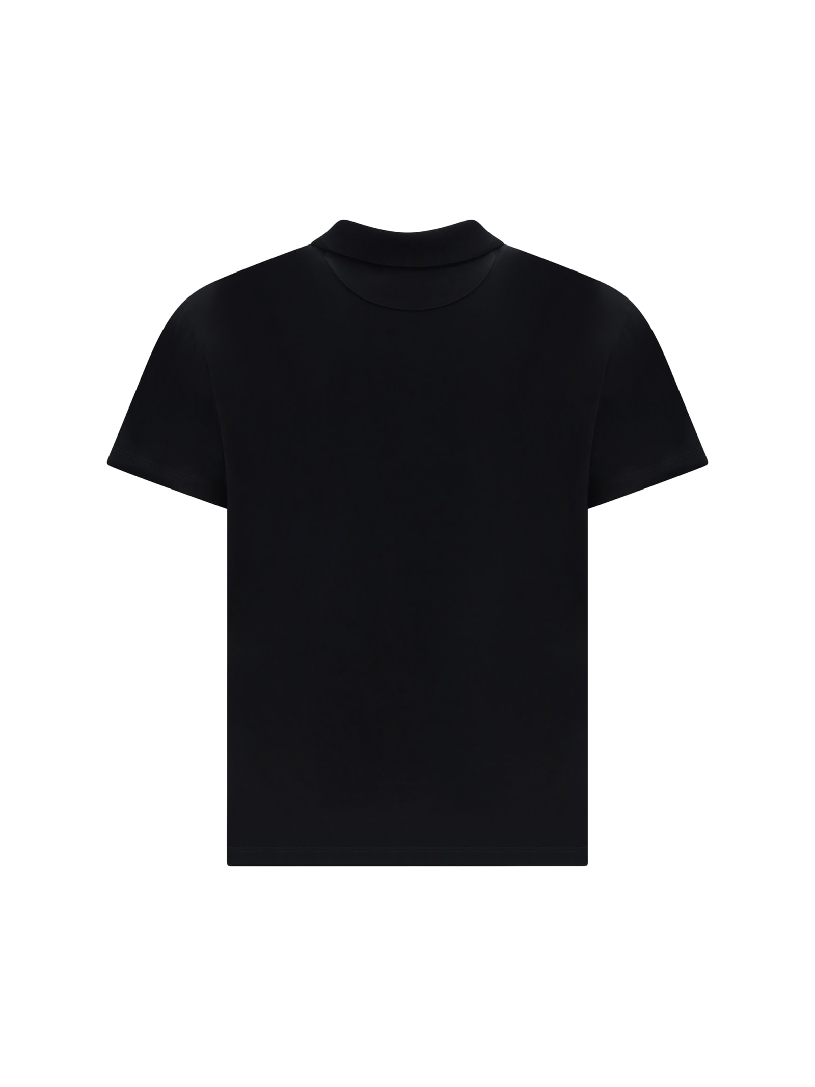 Valentino Black Toile Iconographe Polo In Nero