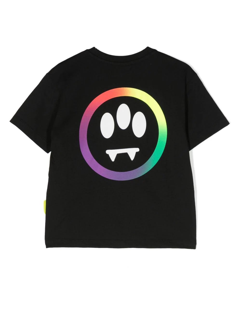 Shop Barrow Black T-shirt With Multicoloured Lettering Logo In Nero/black