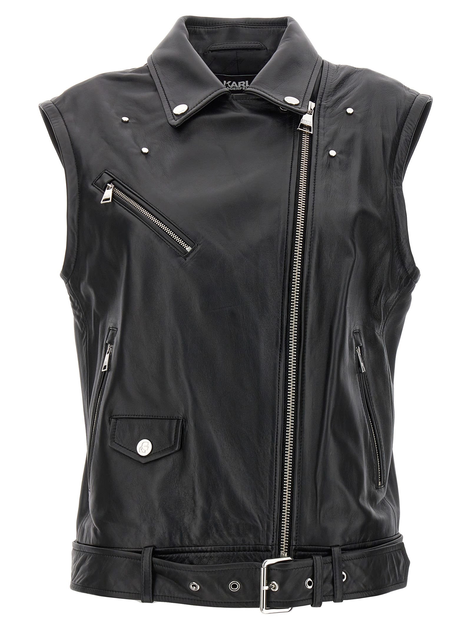 Karl Lagerfeld Leather Biker Jacket Smart Closet