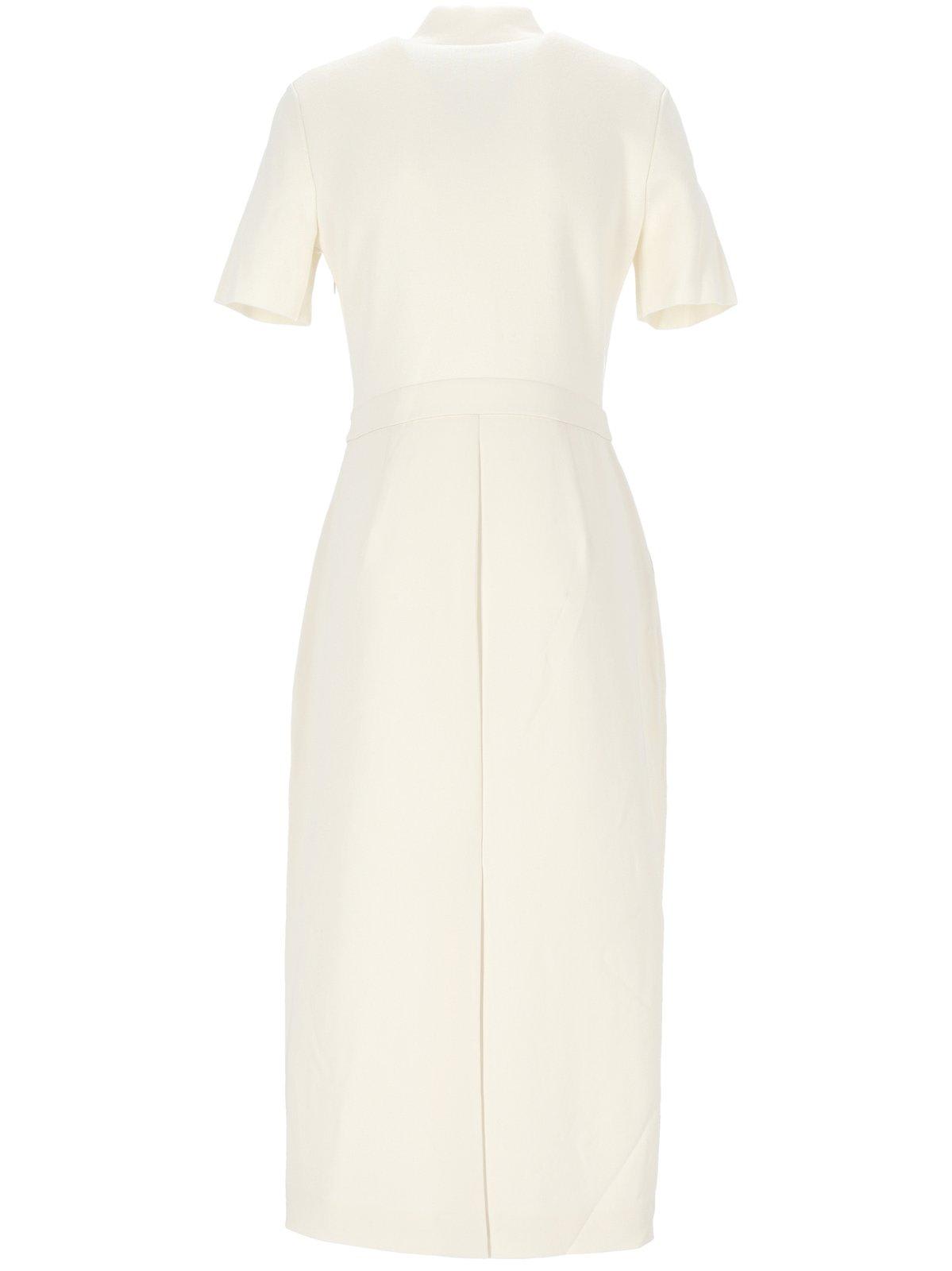 Shop Theory Admiral Crepe Military Midi Dress In White