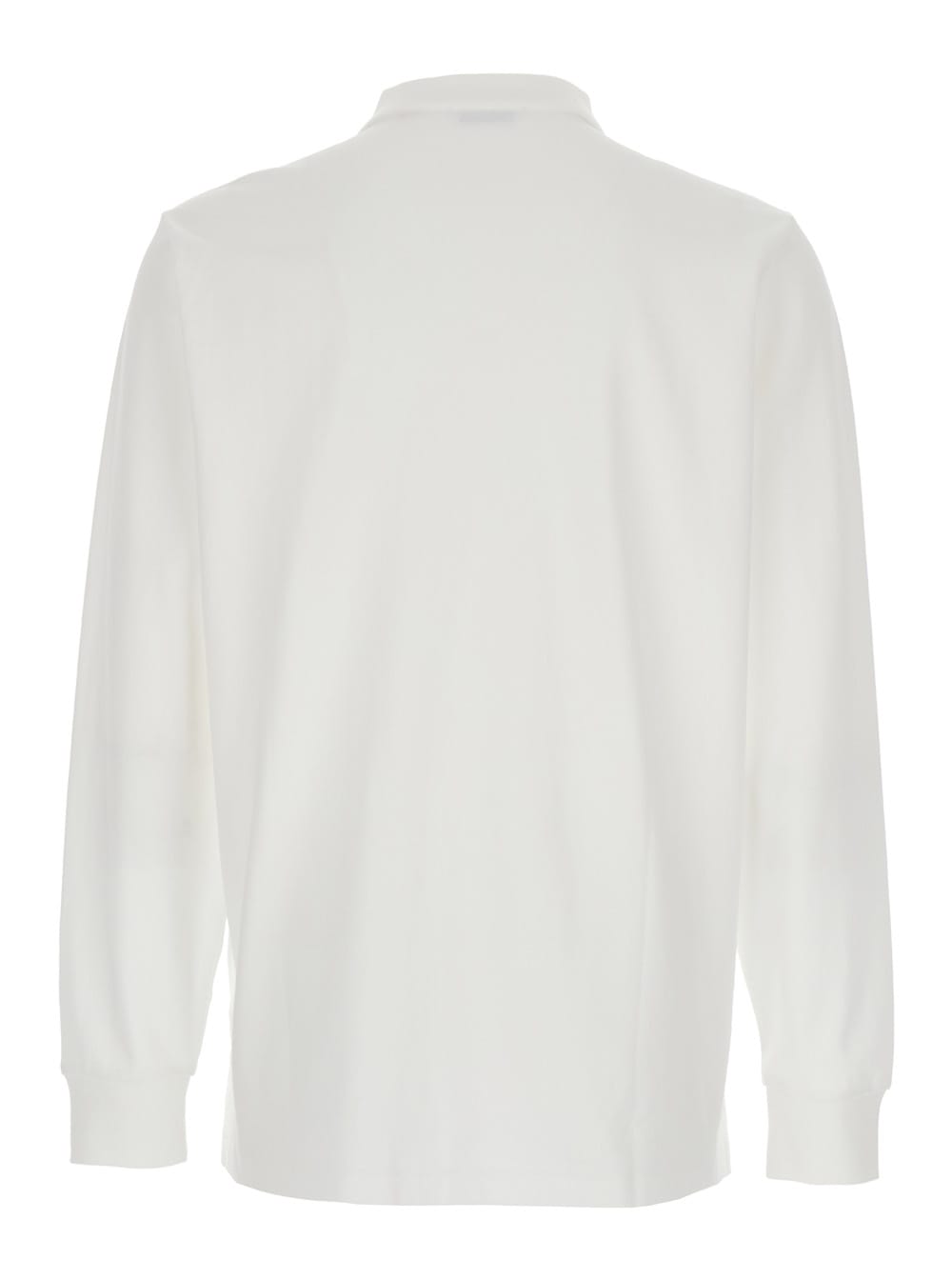 Ralph Lauren Custom Slim Fit White Polo With Classic Collar And Pony Embroidered On The Front In Cotton Man In White