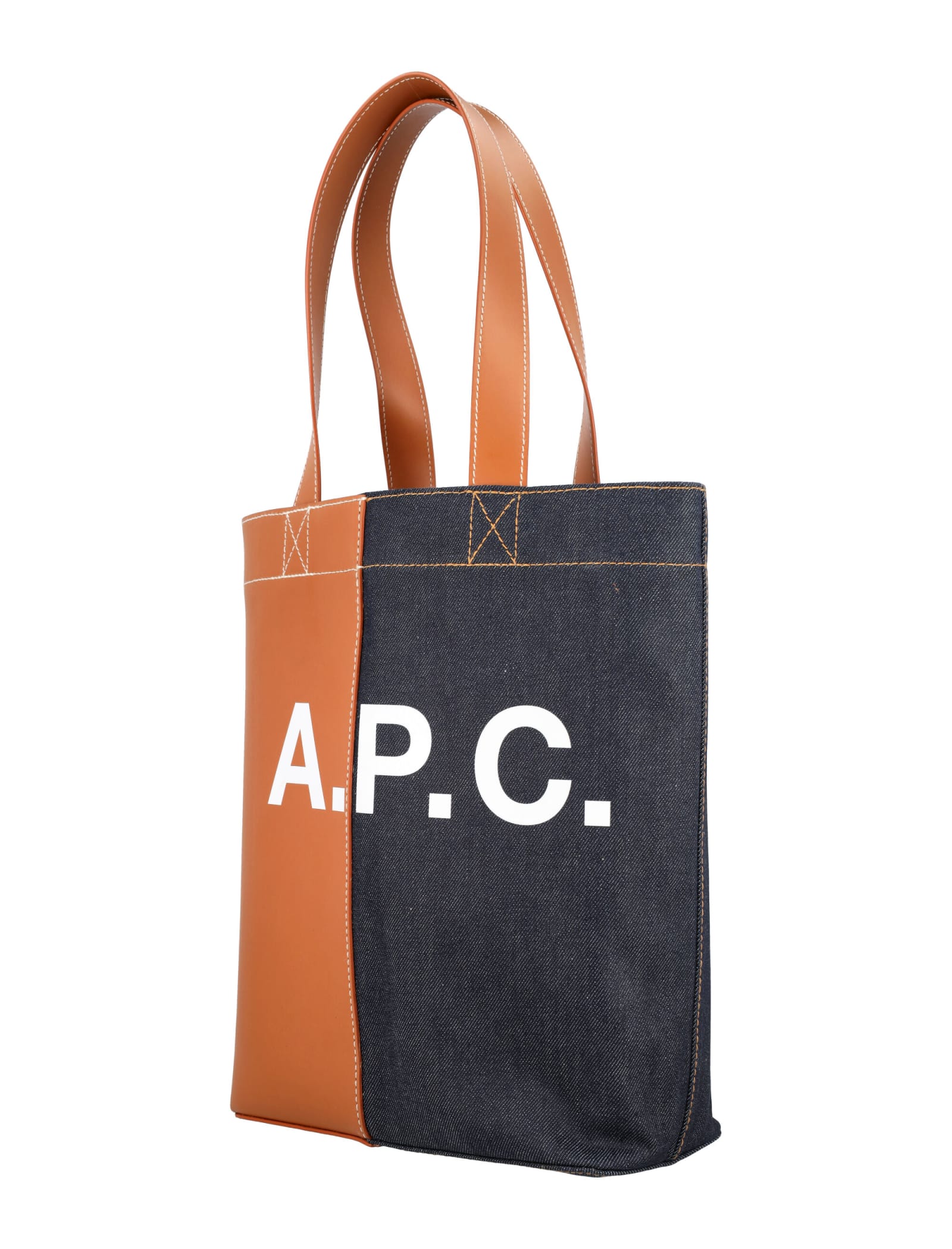 Shop Apc Axel N/s Tote Bag In Caramel