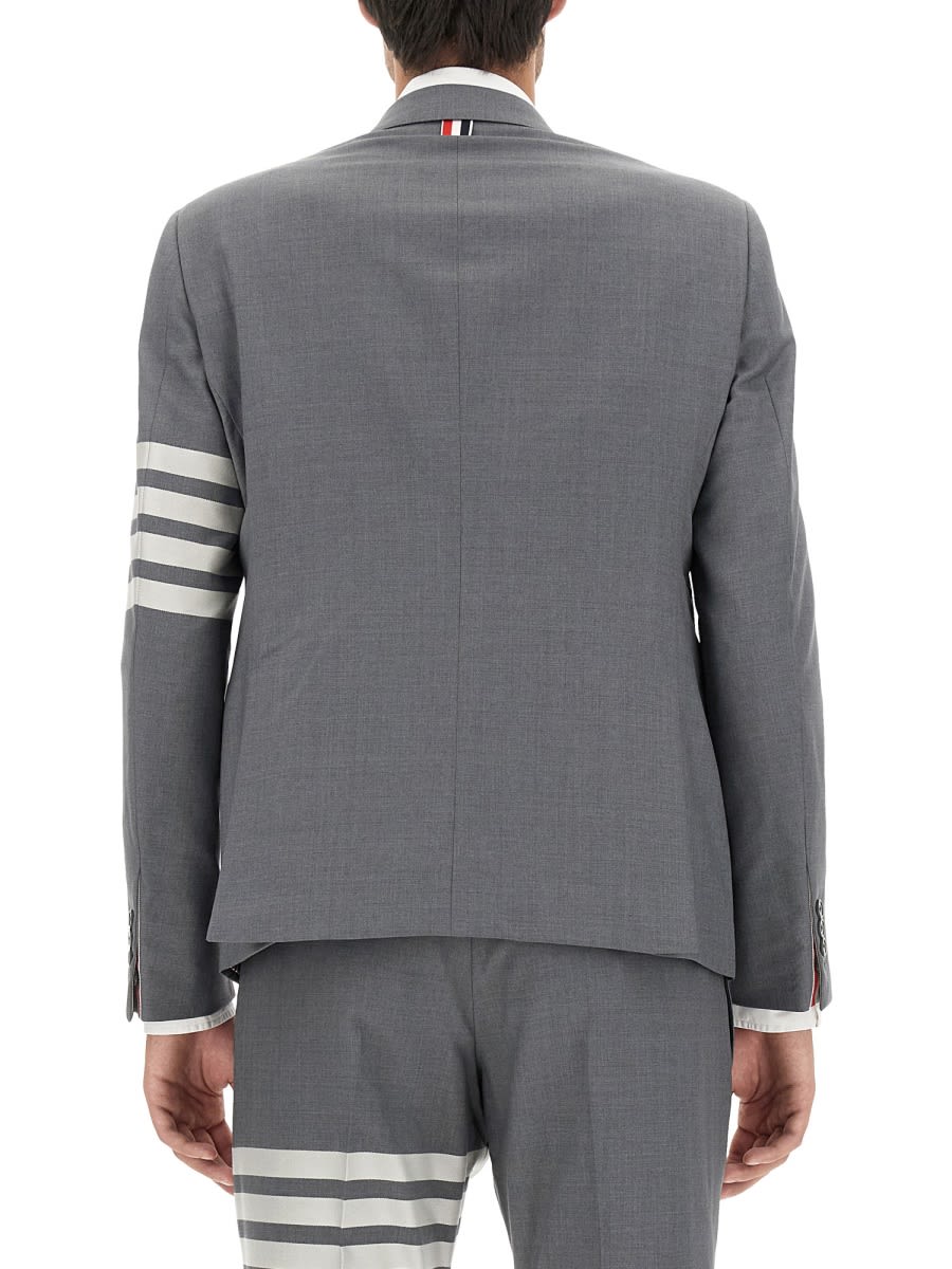 Shop Thom Browne High Armhole Jacket In Grey