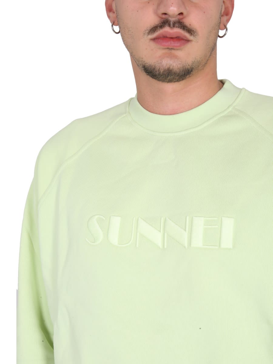 Shop Sunnei Crewneck Sweatshirt In Green