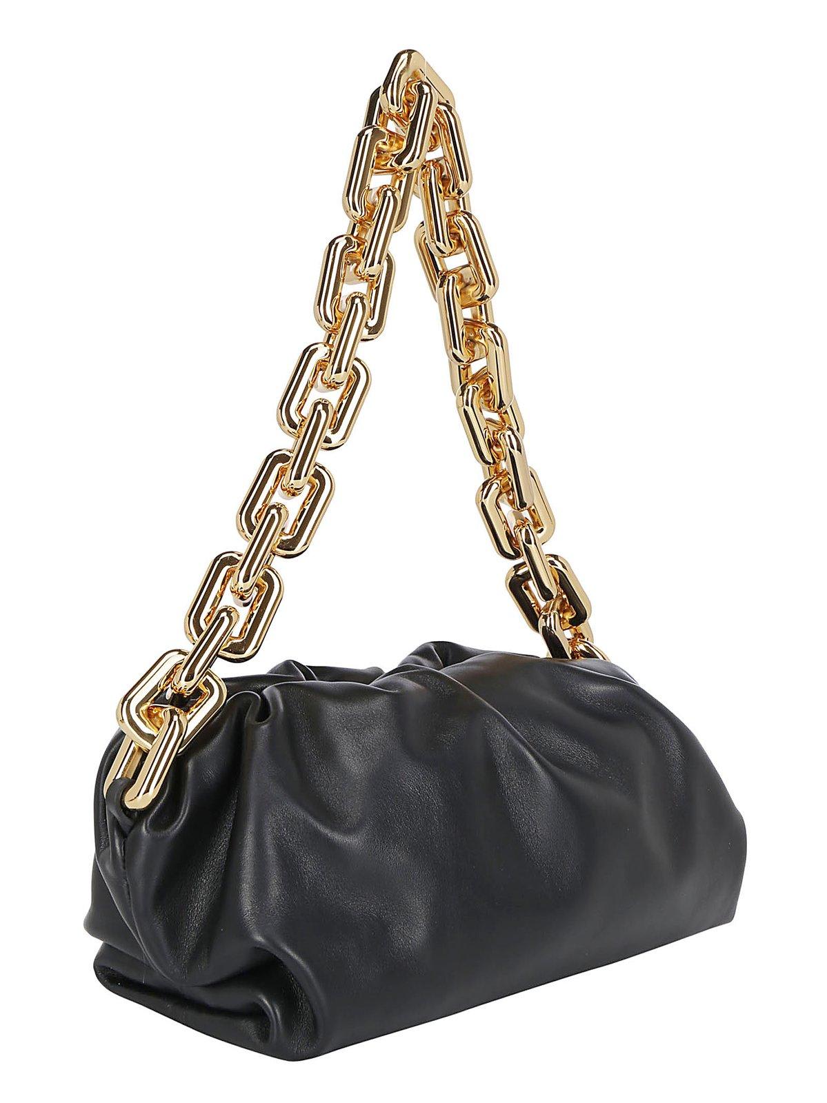 Shop Bottega Veneta The Chain Pouch Shoulder Bag In Nero