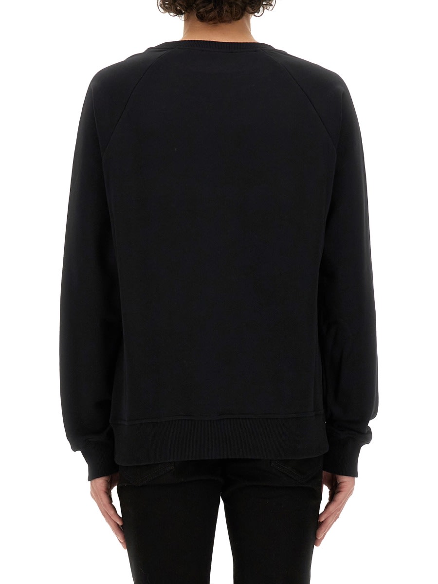 Shop Balmain Sweatshirt With Logo In Black