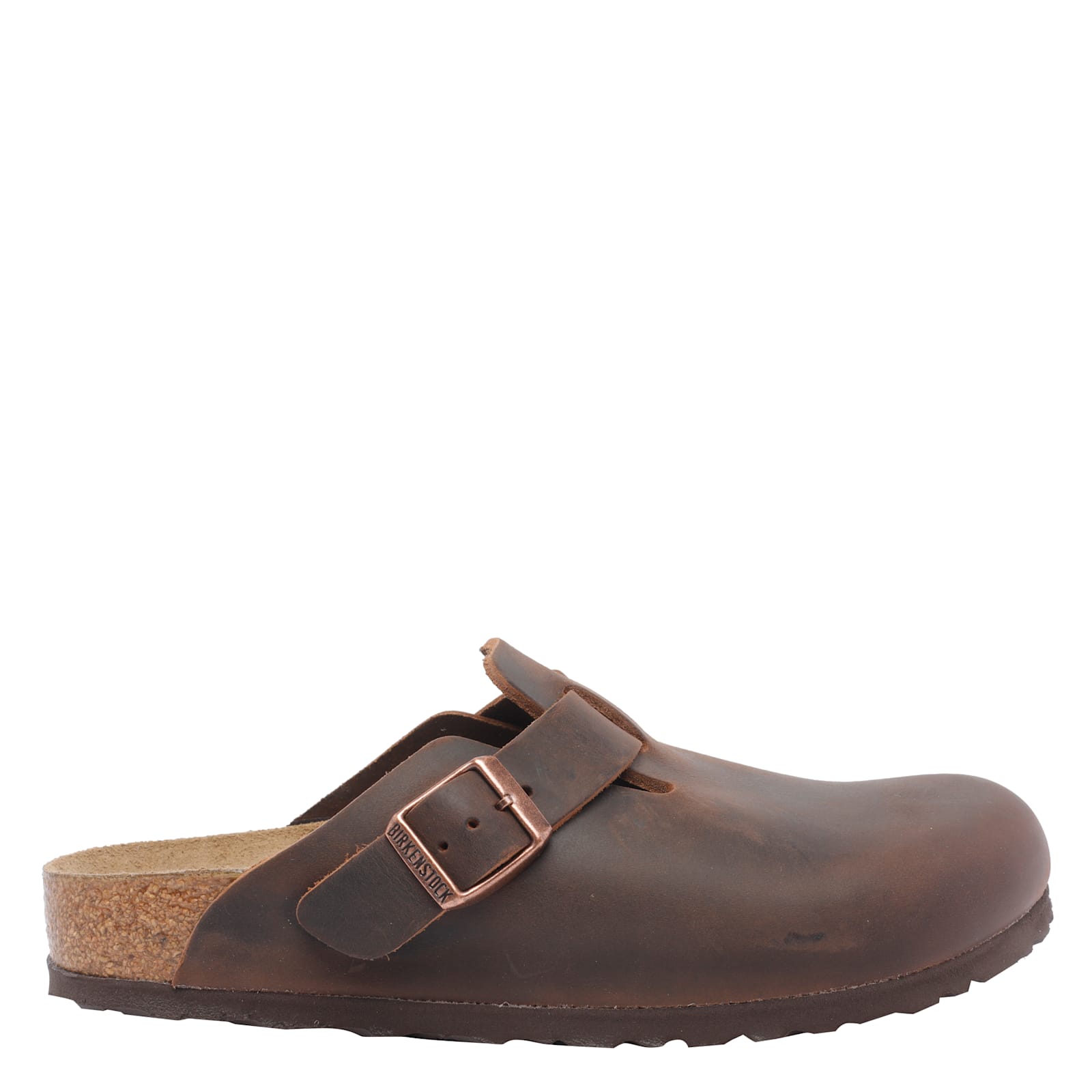 Birkenstock Boston Oiled Sabot In Habana Leather In Brown