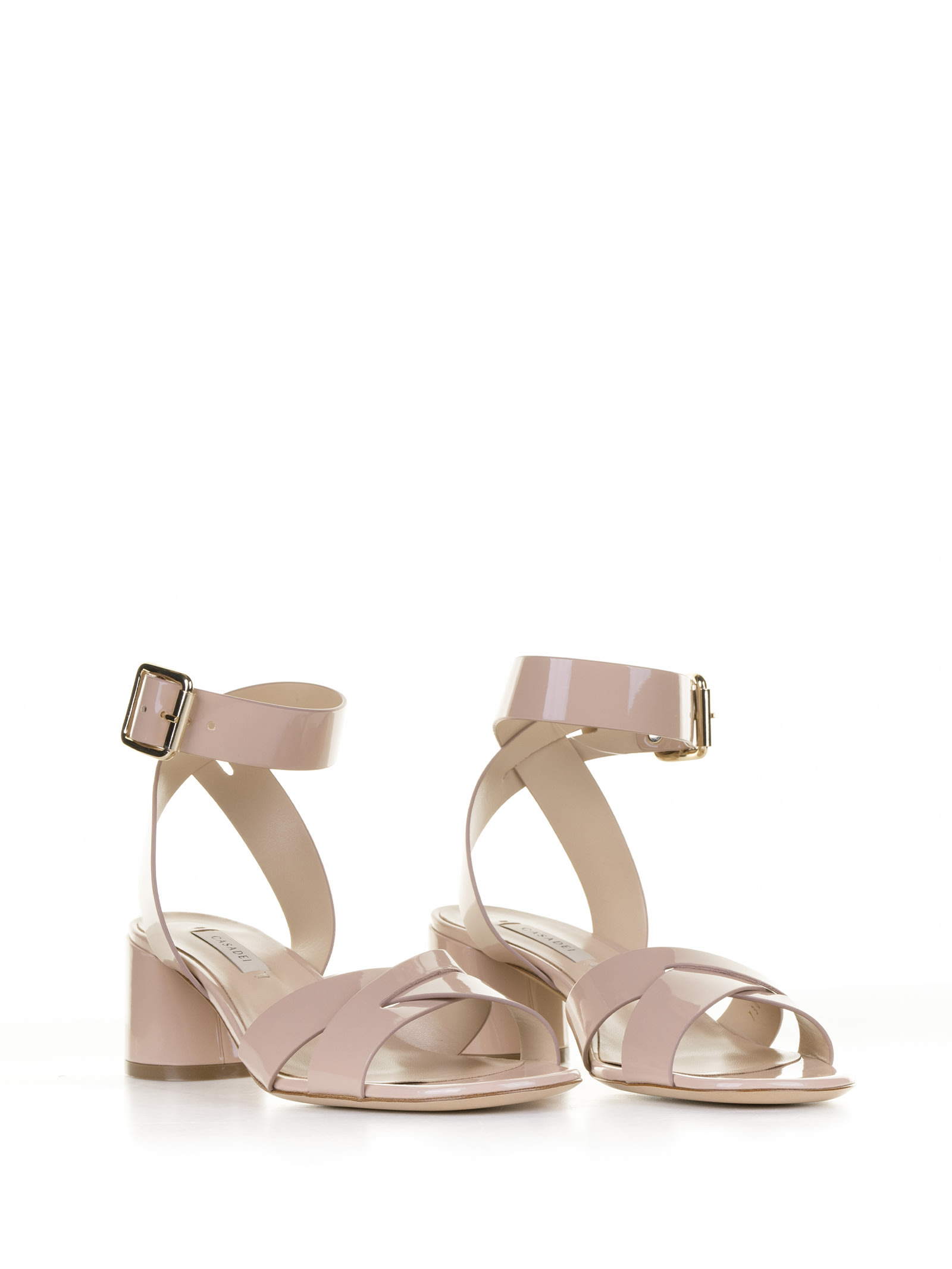 Shop Casadei Emily Viky Sandal With Ankle Strap In Rose