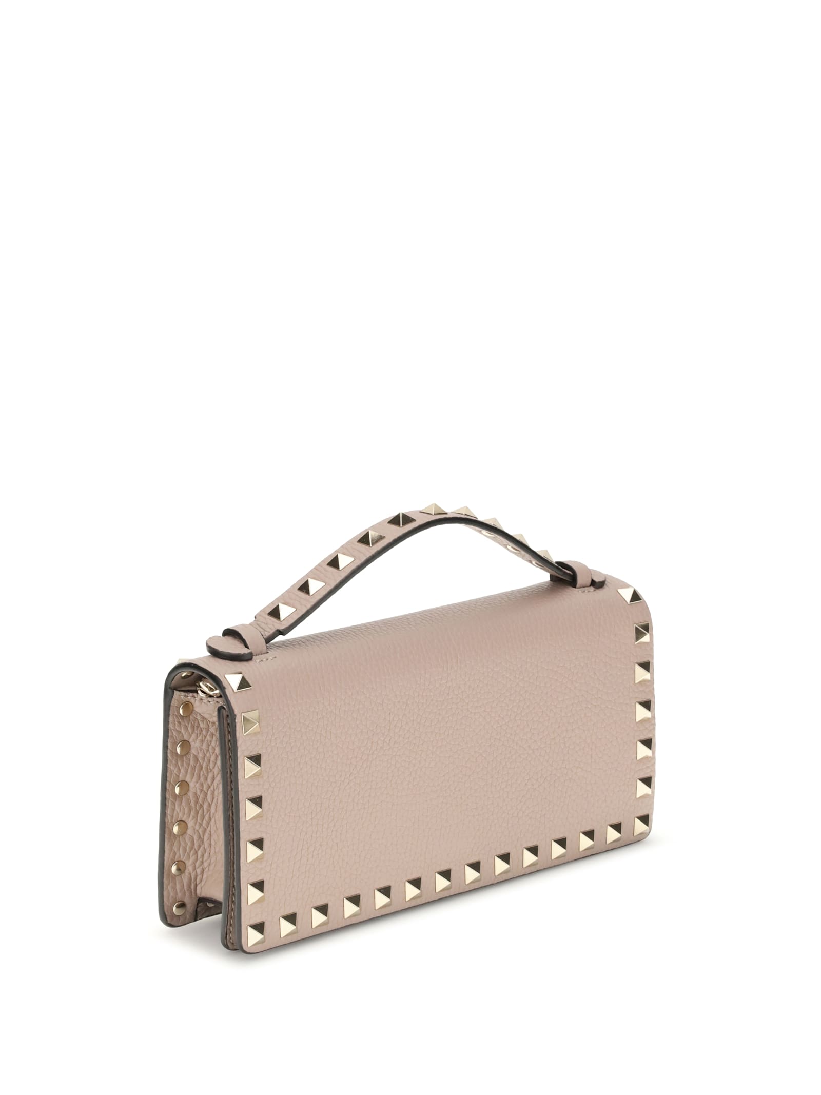 Valentino Wallet With Chain In Neutral