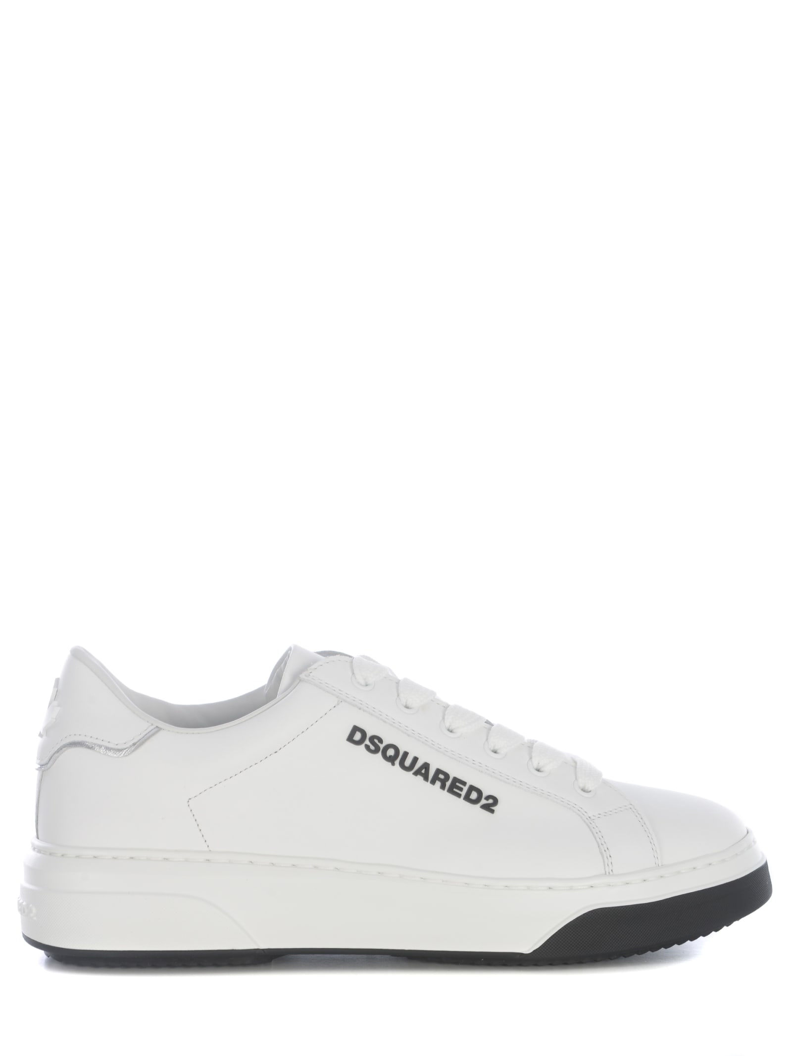 Shop Dsquared2 Sneakers  1964 Made Of Leather In Bianco