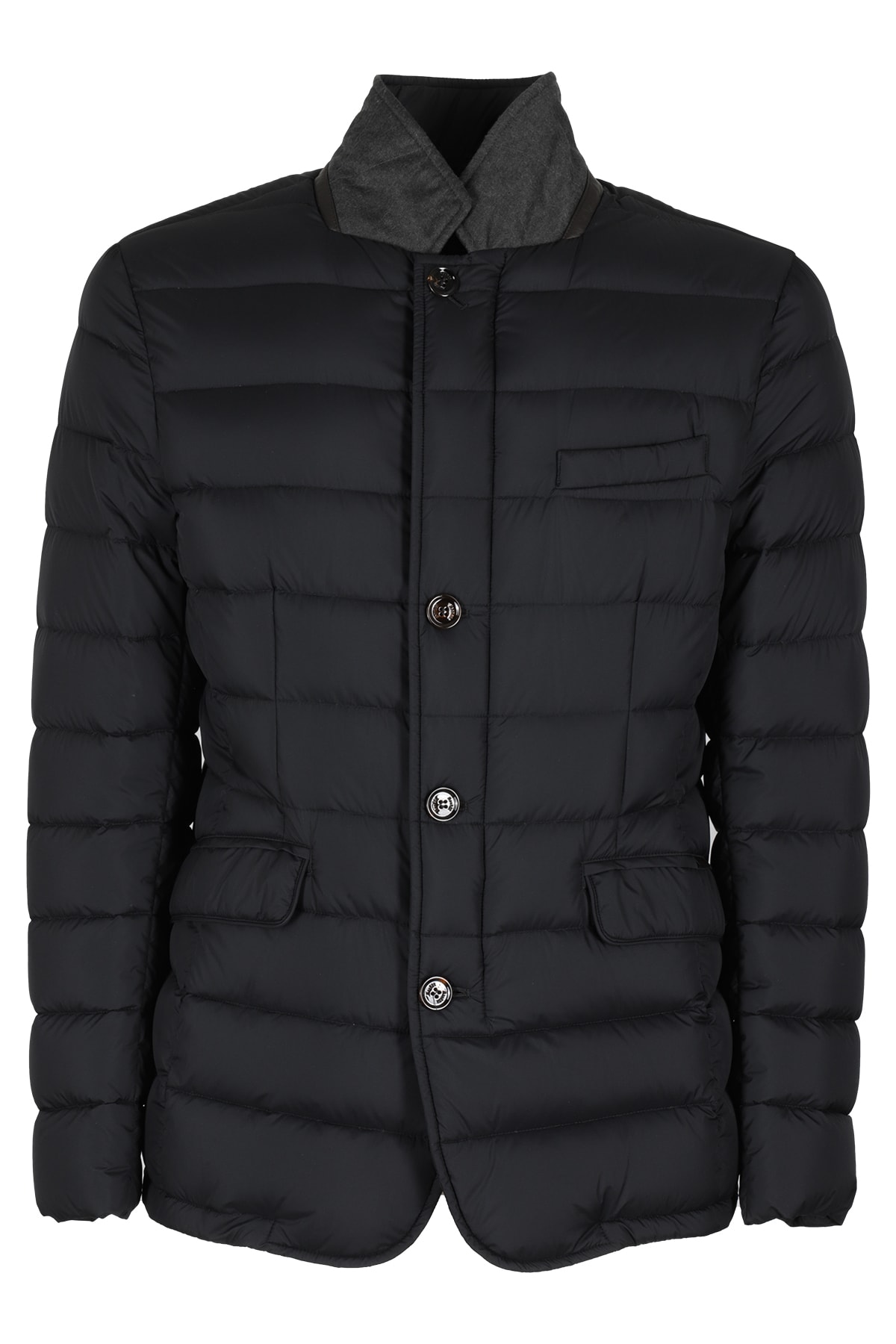 Moorer Zip-up Padded Down Jacket In Dark Blu