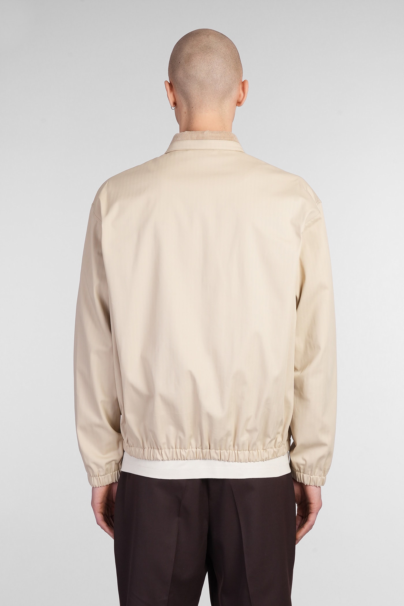Drôle De Monsieur Casual Jacket In Beige Cotton In Neutral