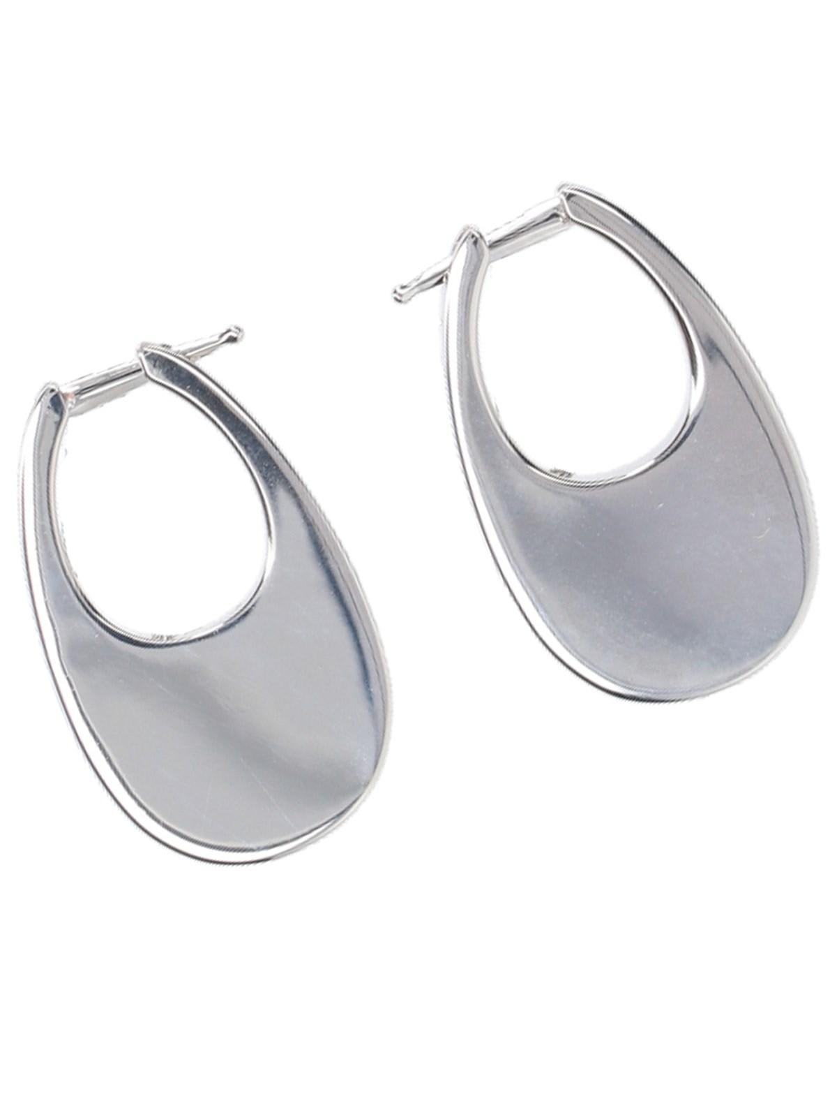 Shop Coperni Swipe Medium Earrings In Silver