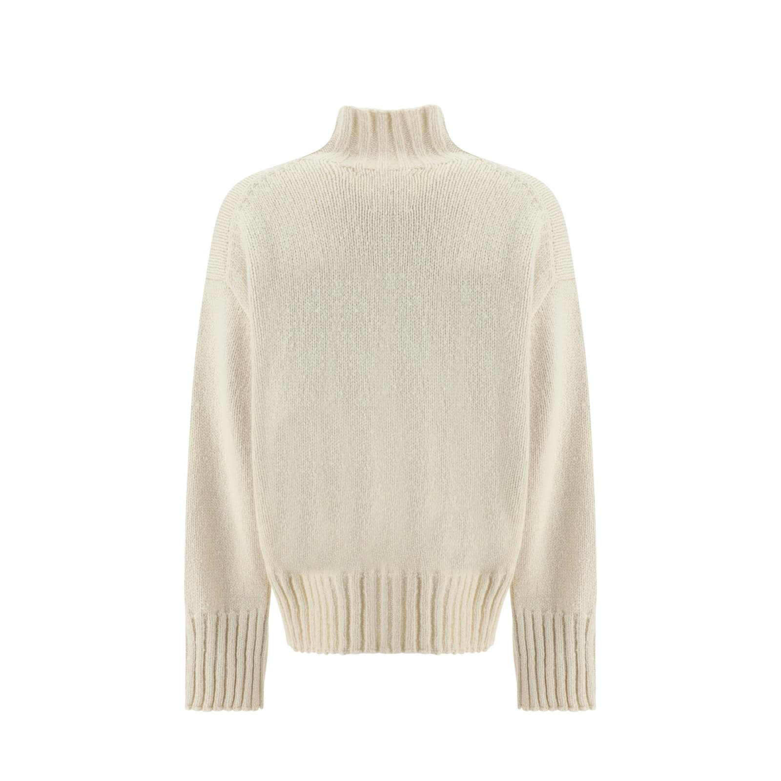 Jil Sander Wool And Silk Sweater Women In White