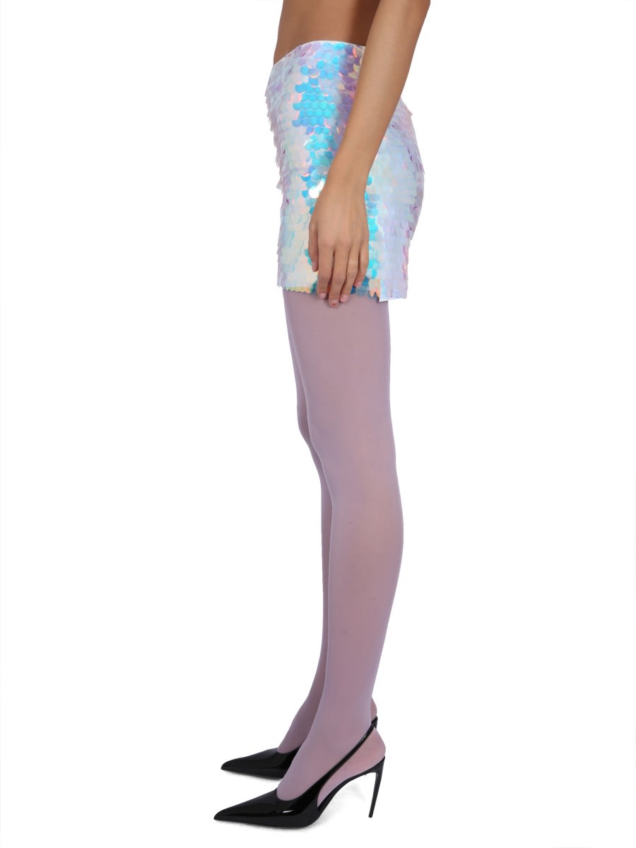 Nina Ricci Sequined Mini Skirt In Multicolour