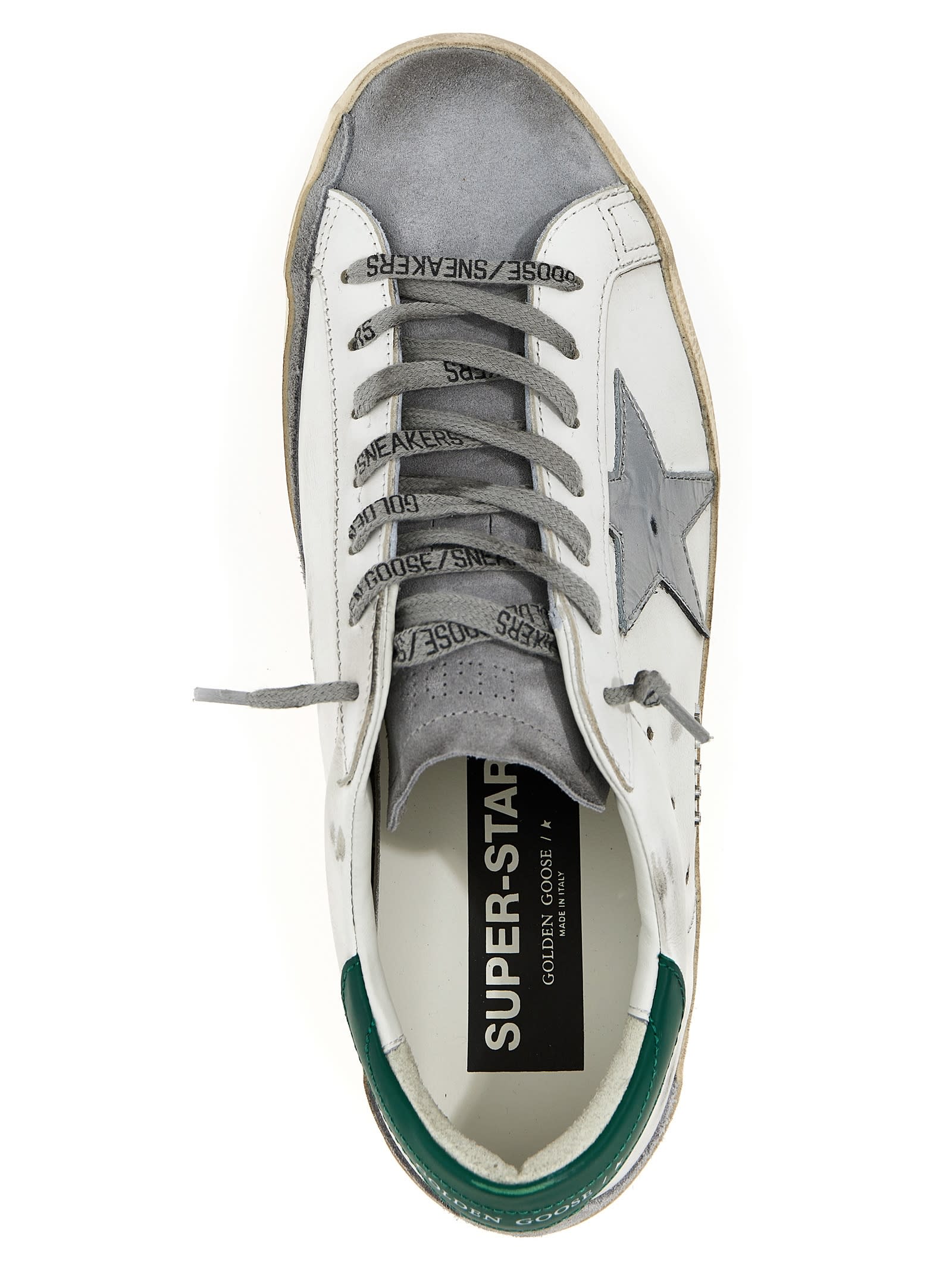 Shop Golden Goose Superstar Sneakers In Bianco