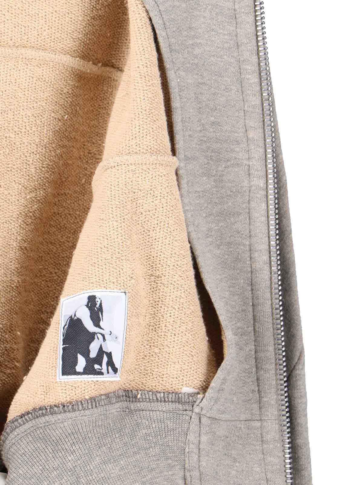 Drkshdw Collage Gimp Cropped Sweatshirt In Gray