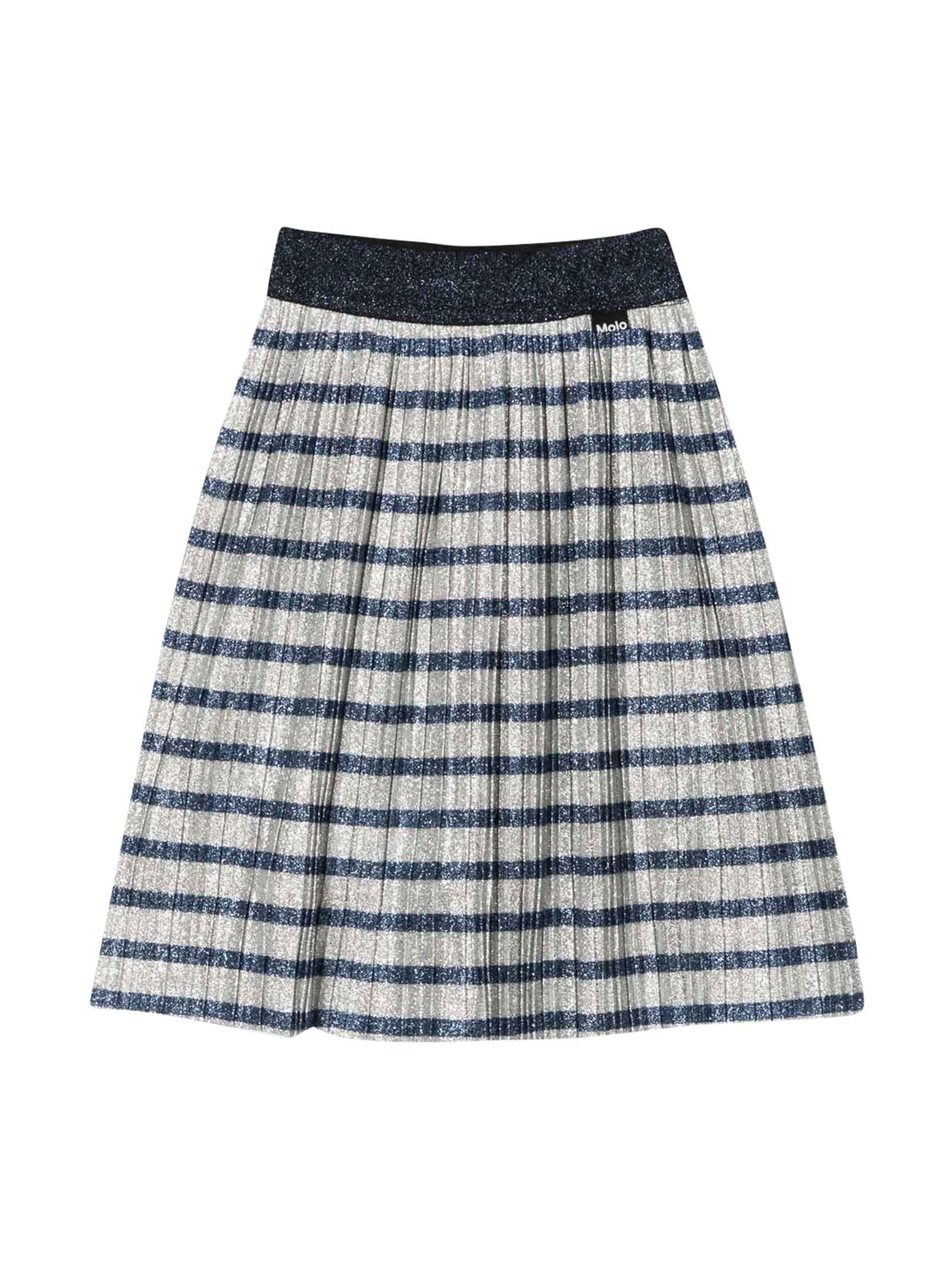 Molo Striped Midi Skirt