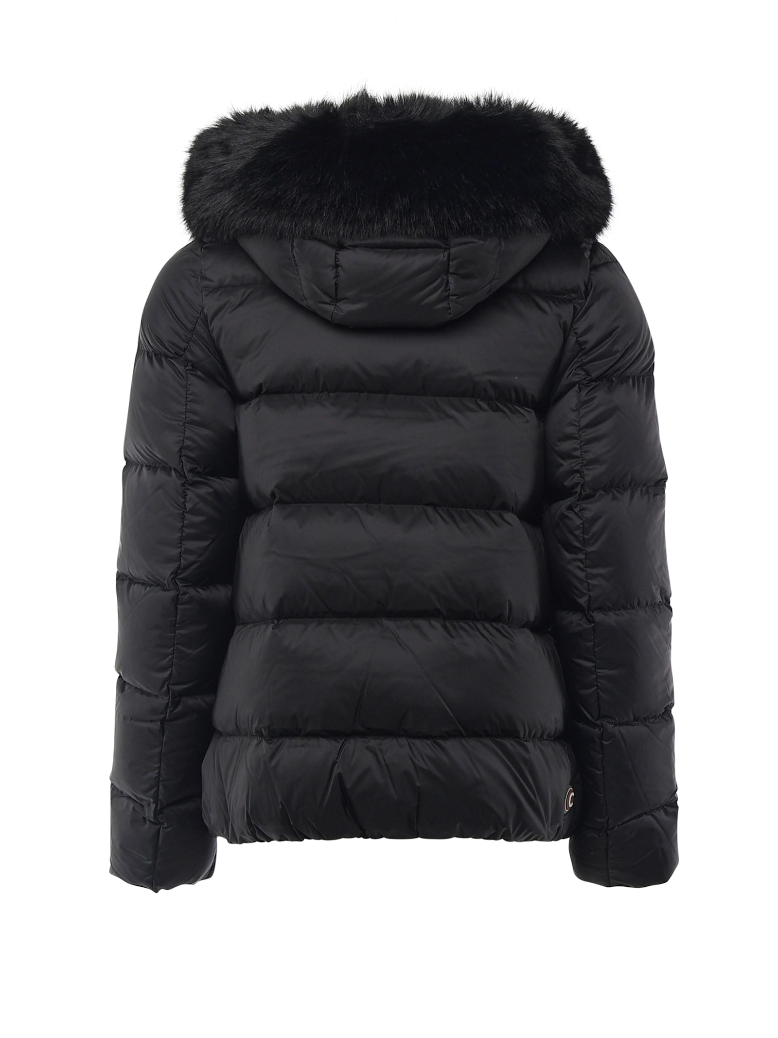 Colmar Down Jacket Detachable Faux Fur Hood In Black