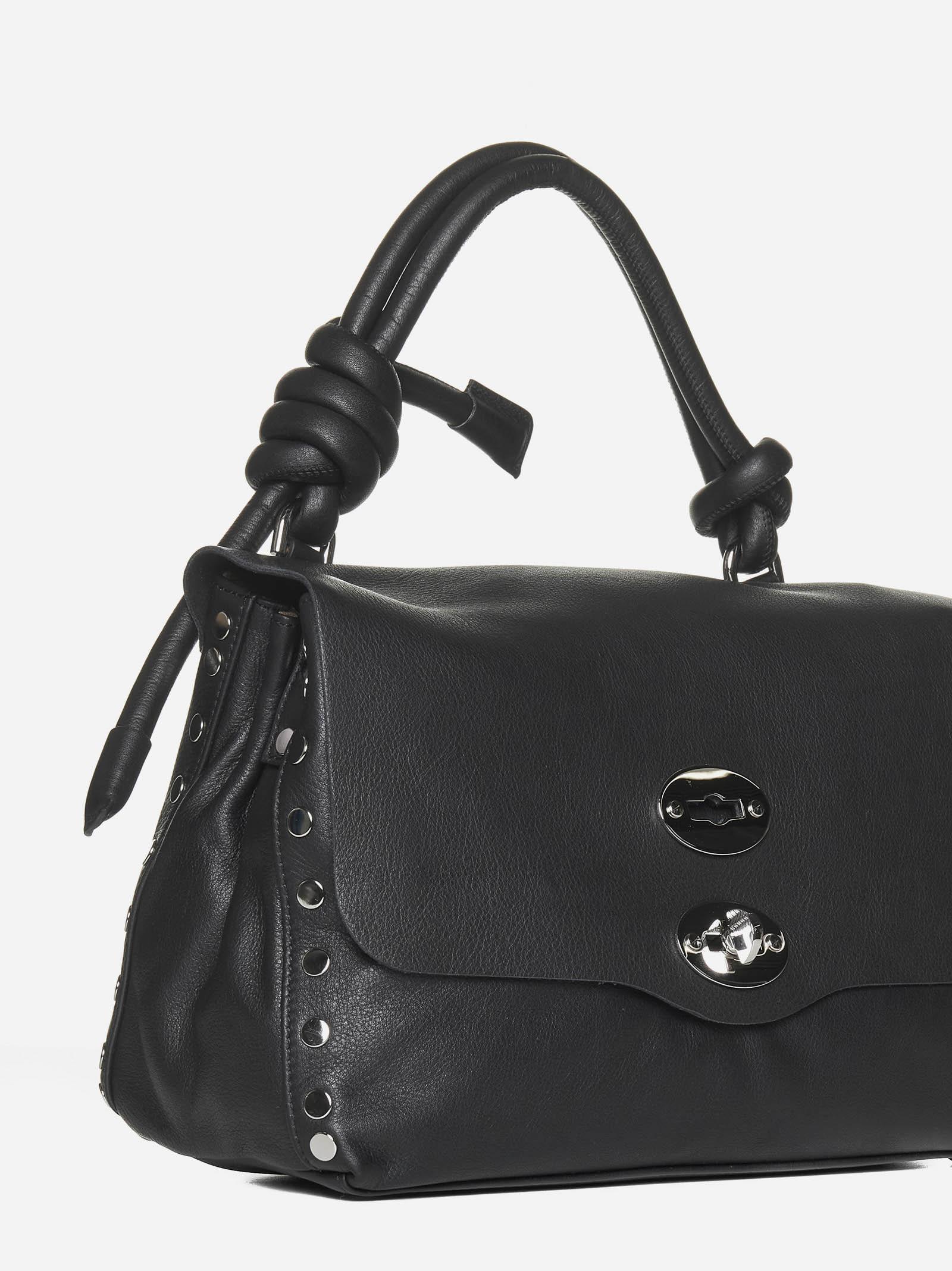 Shop Zanellato Postina Piuma Knot S Leather Bag In Nero