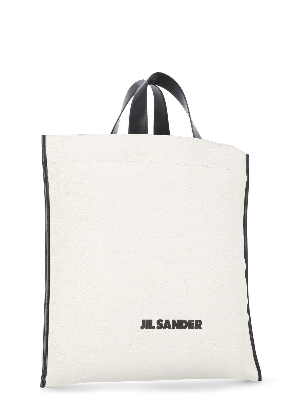 Jil Sander Border Book Tote Square Shopping Bag In Ivory