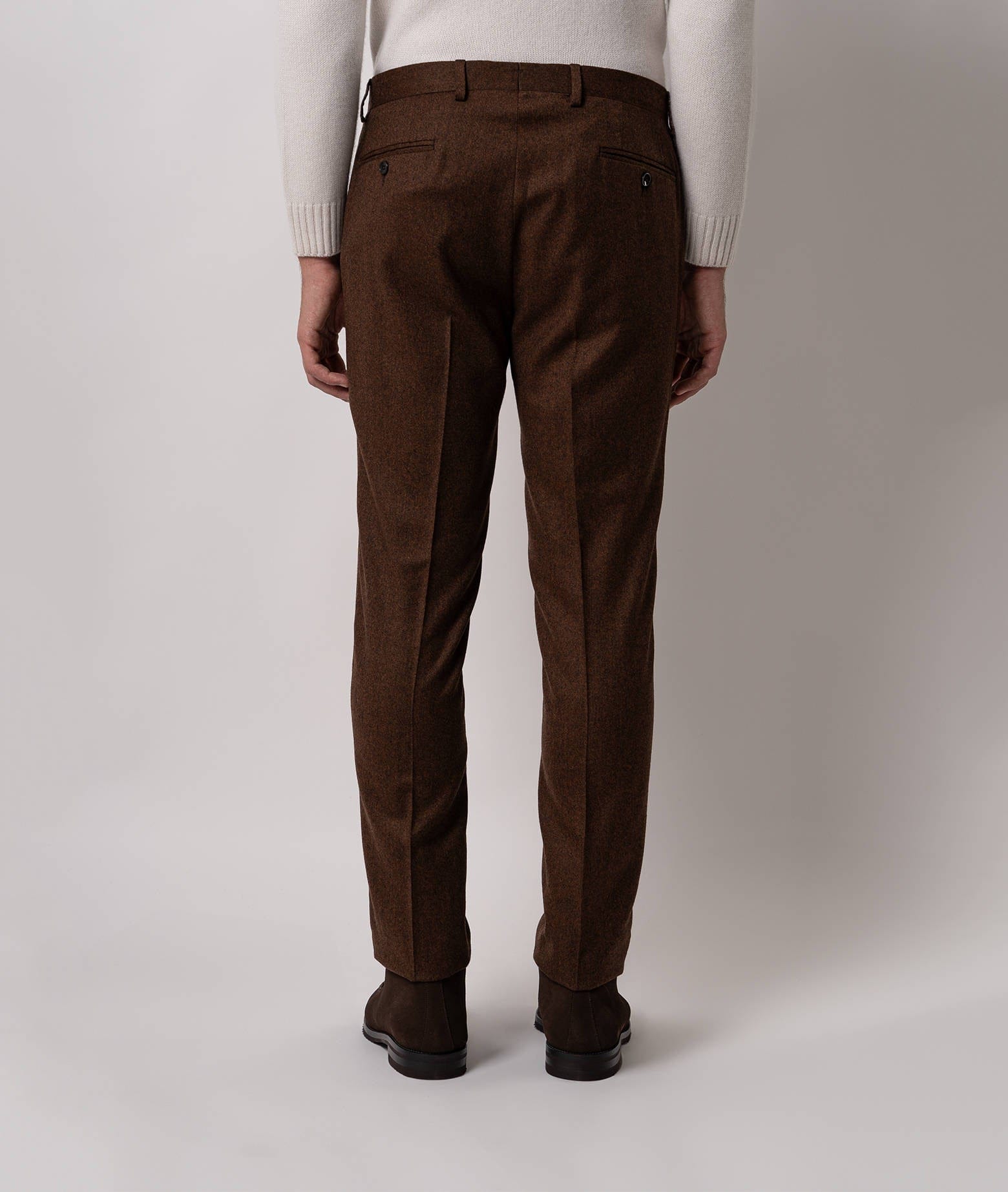 Larusmiani Velvet Trousers Howard Pants In Brown