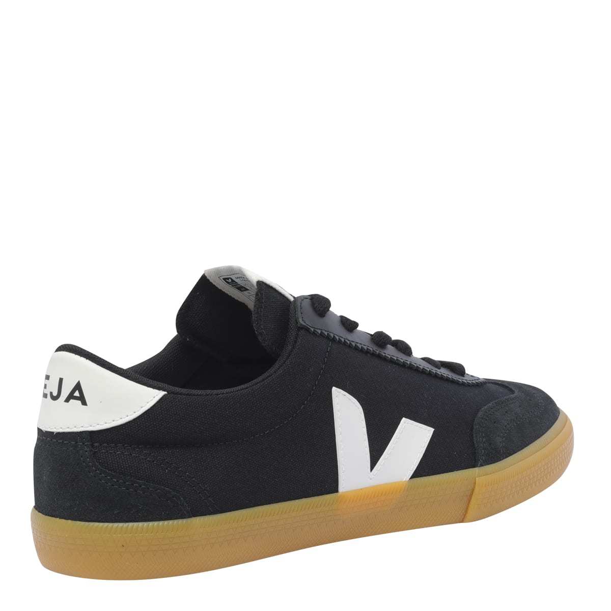Shop Veja Volley Canvas Sneakers In Black