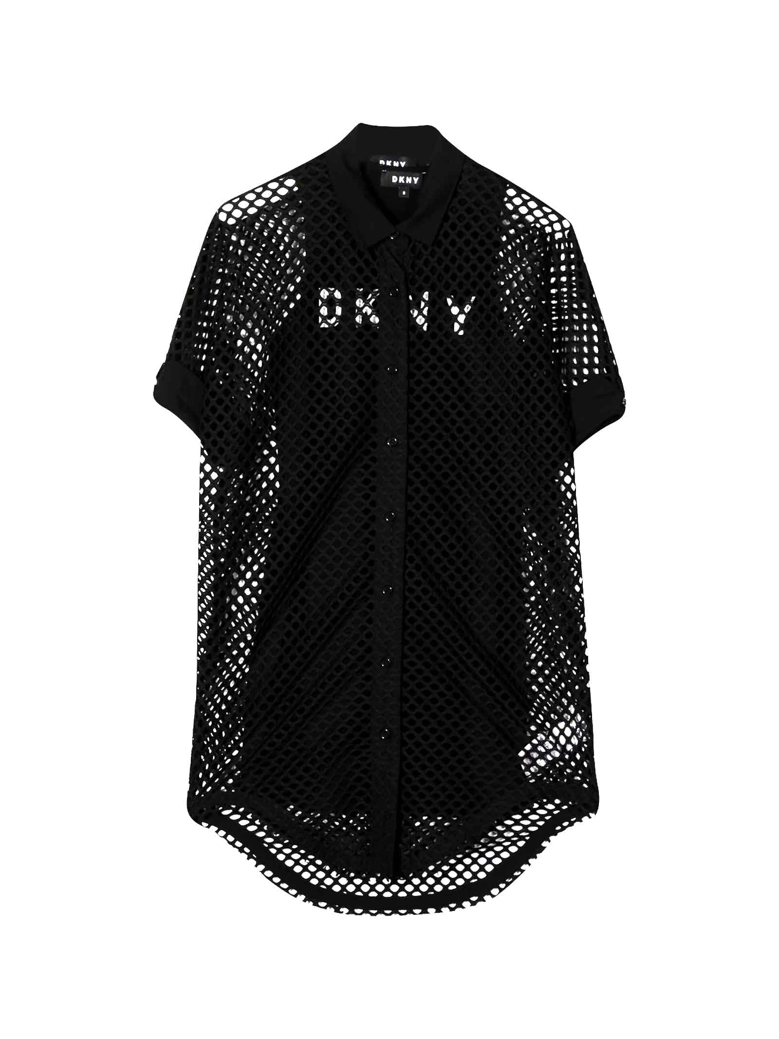 DKNY Black Girl Shirt With Logo