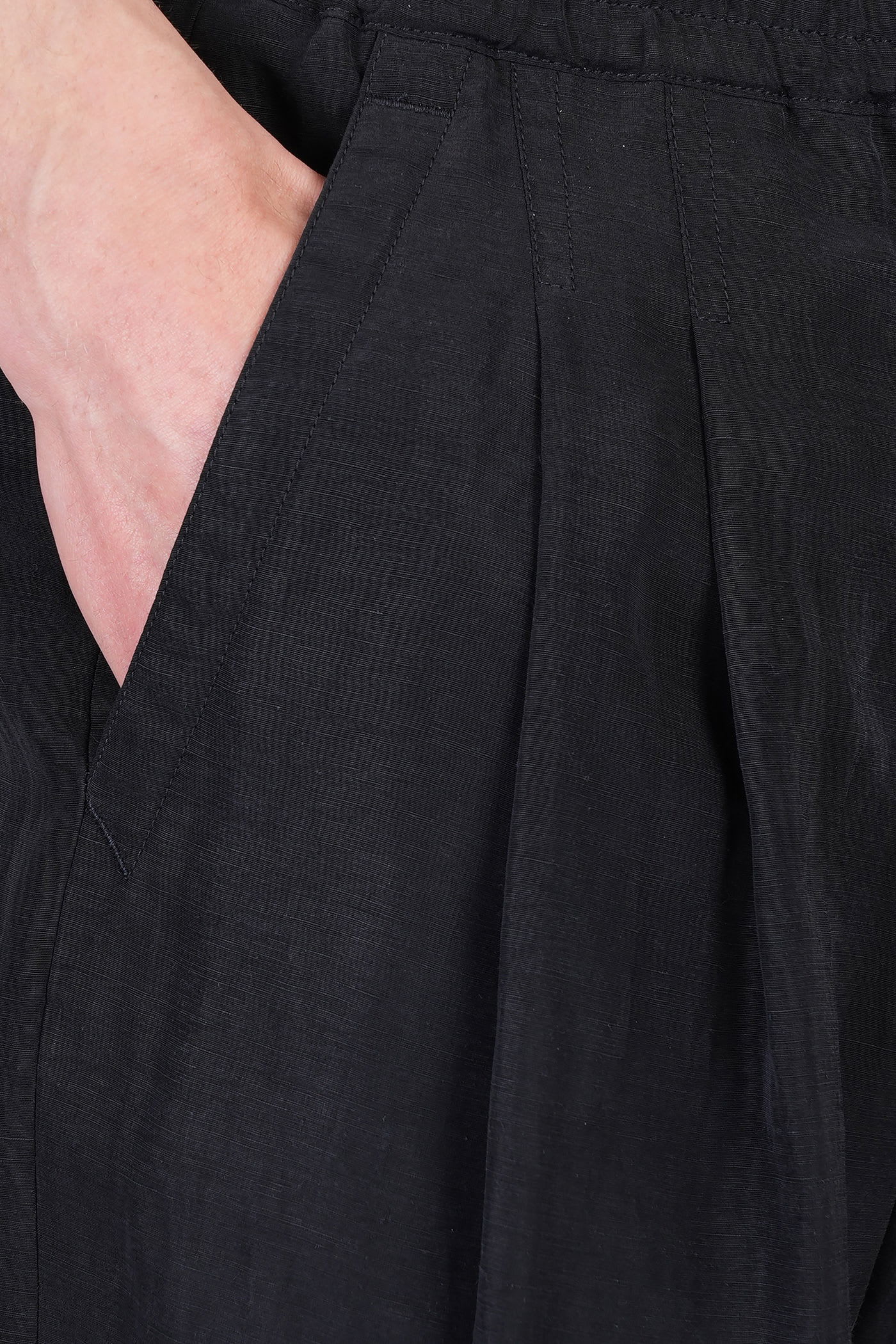Giorgio Armani Pants In Black Linen