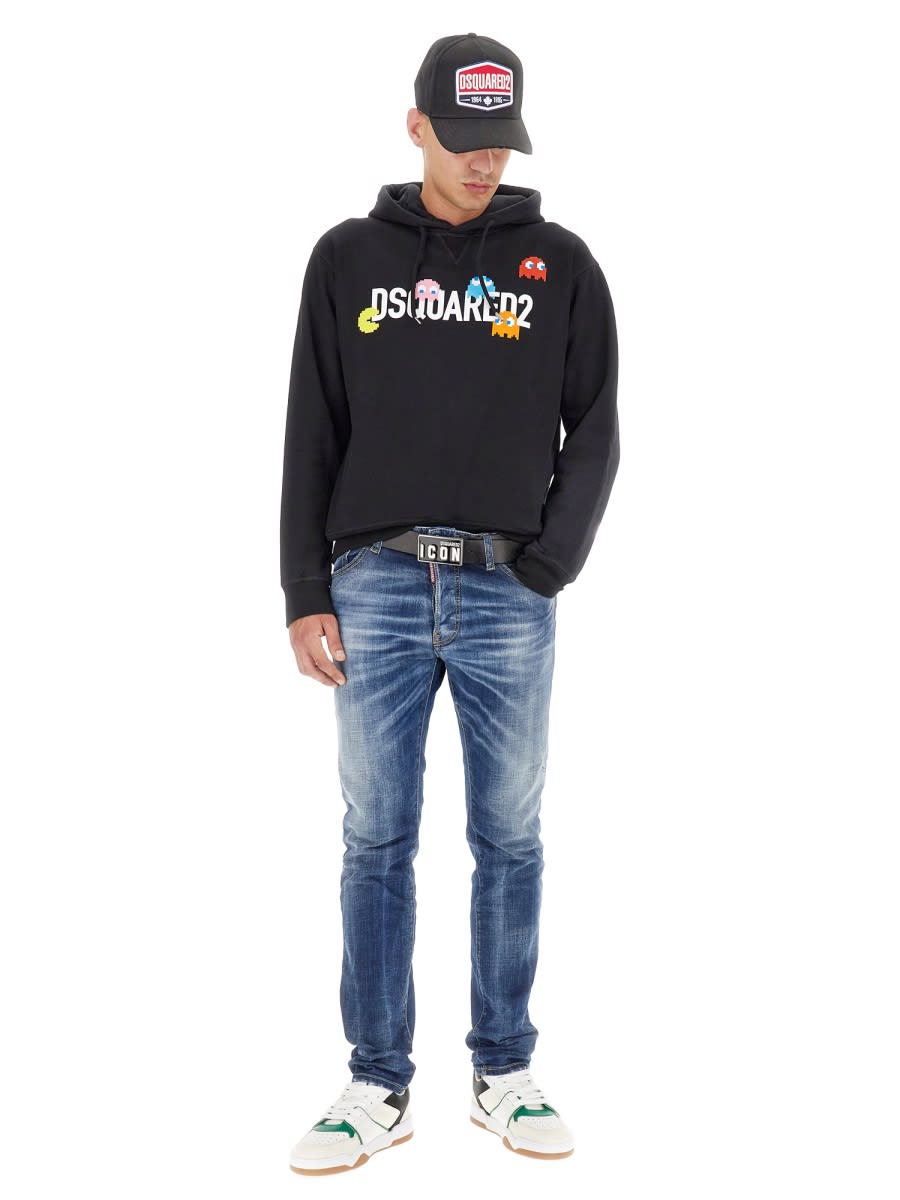 Shop Dsquared2 Dsquared X Pac-man Sweatshirt In Black