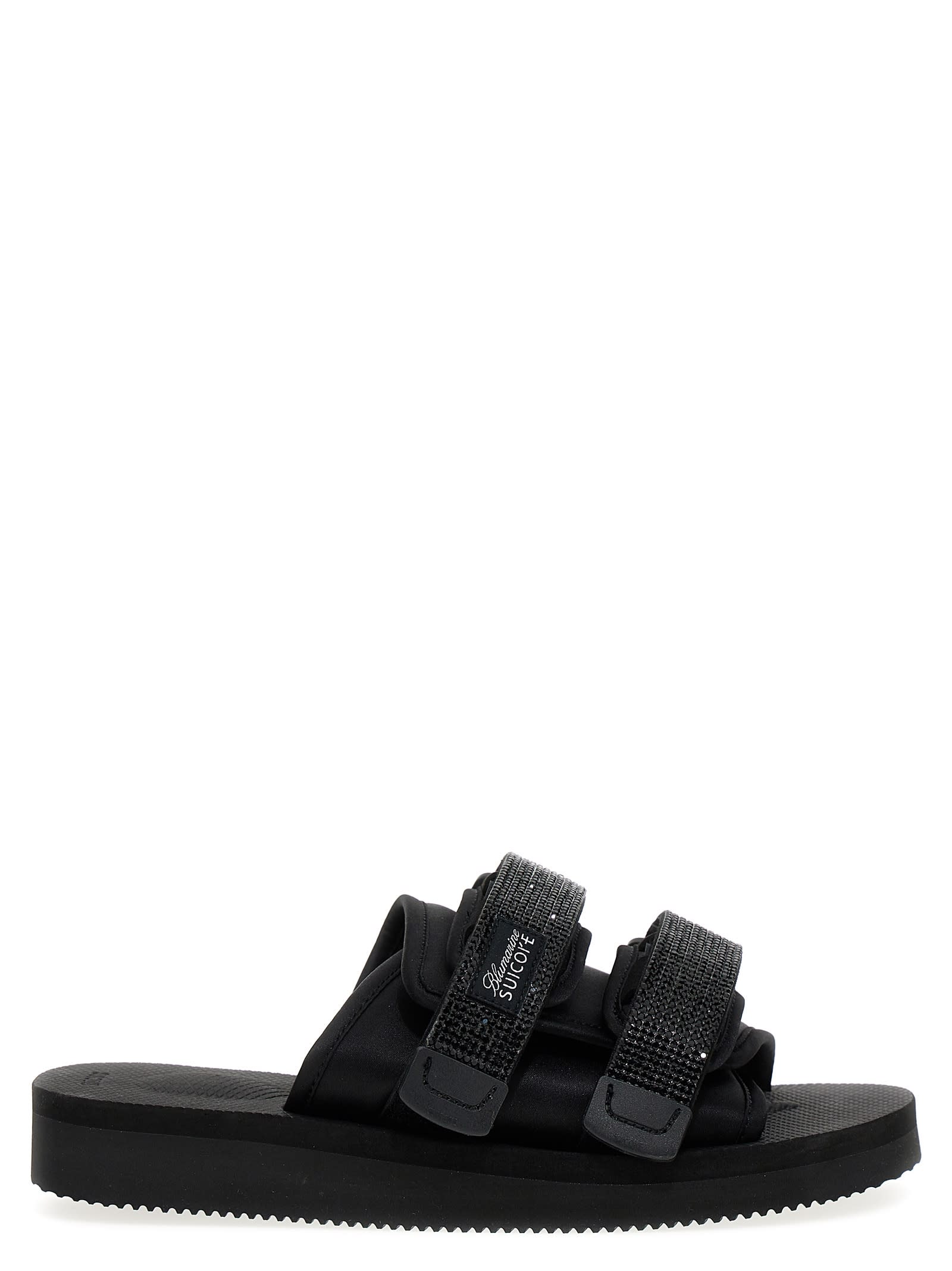 Shop Blumarine X Suicoke Moto Sandals In Black