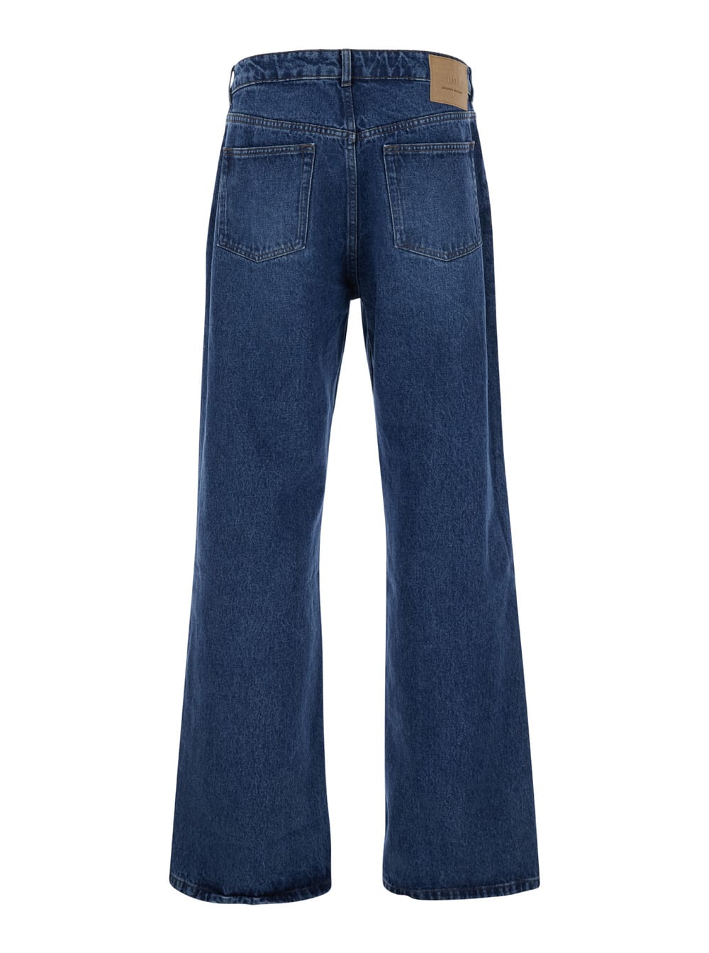 Shop Ami Alexandre Mattiussi Blue High Waist Jeans In Denim Man