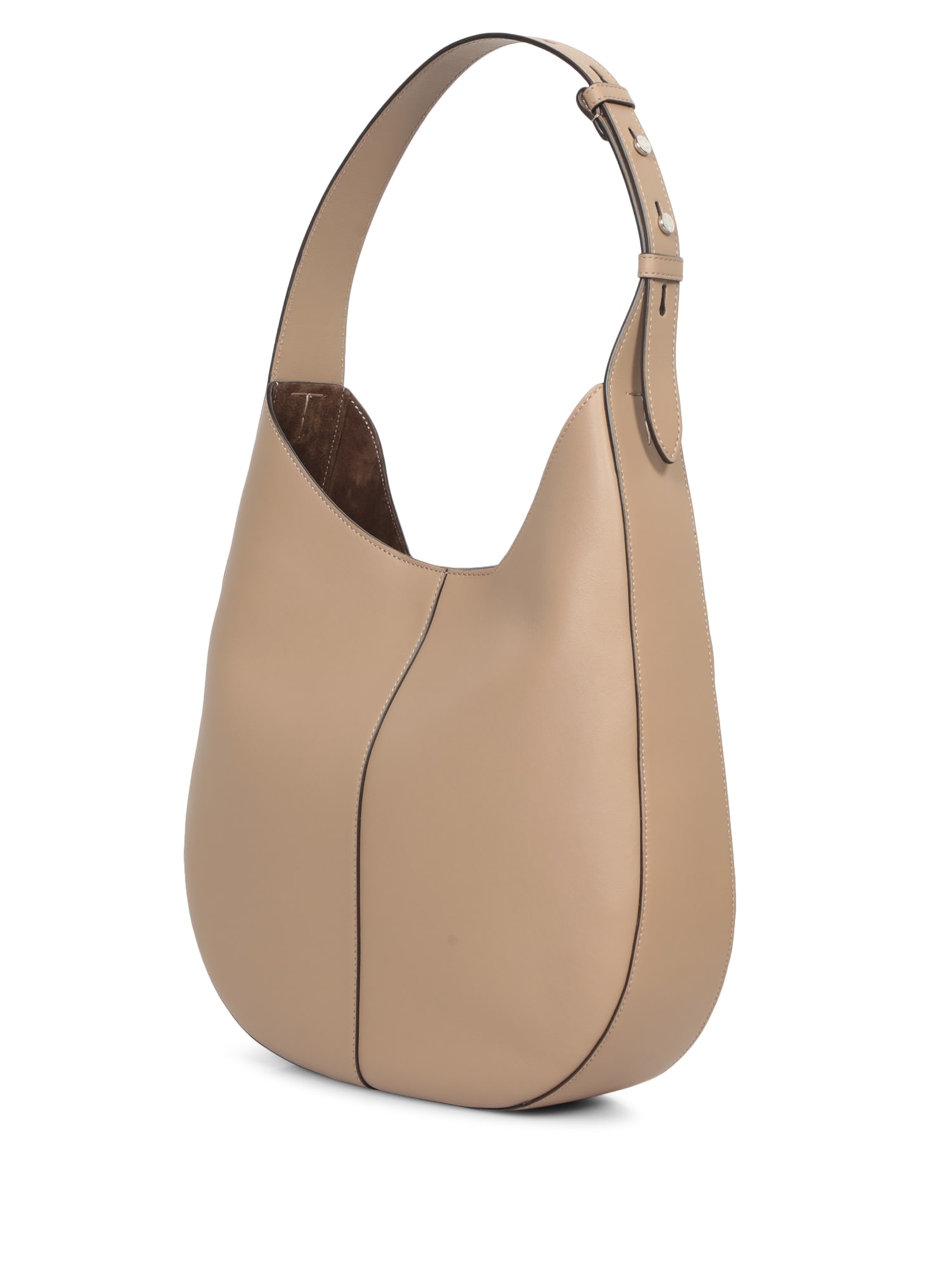 TOD'S SMALL DOVE GREY HOBO TOTE BAG 