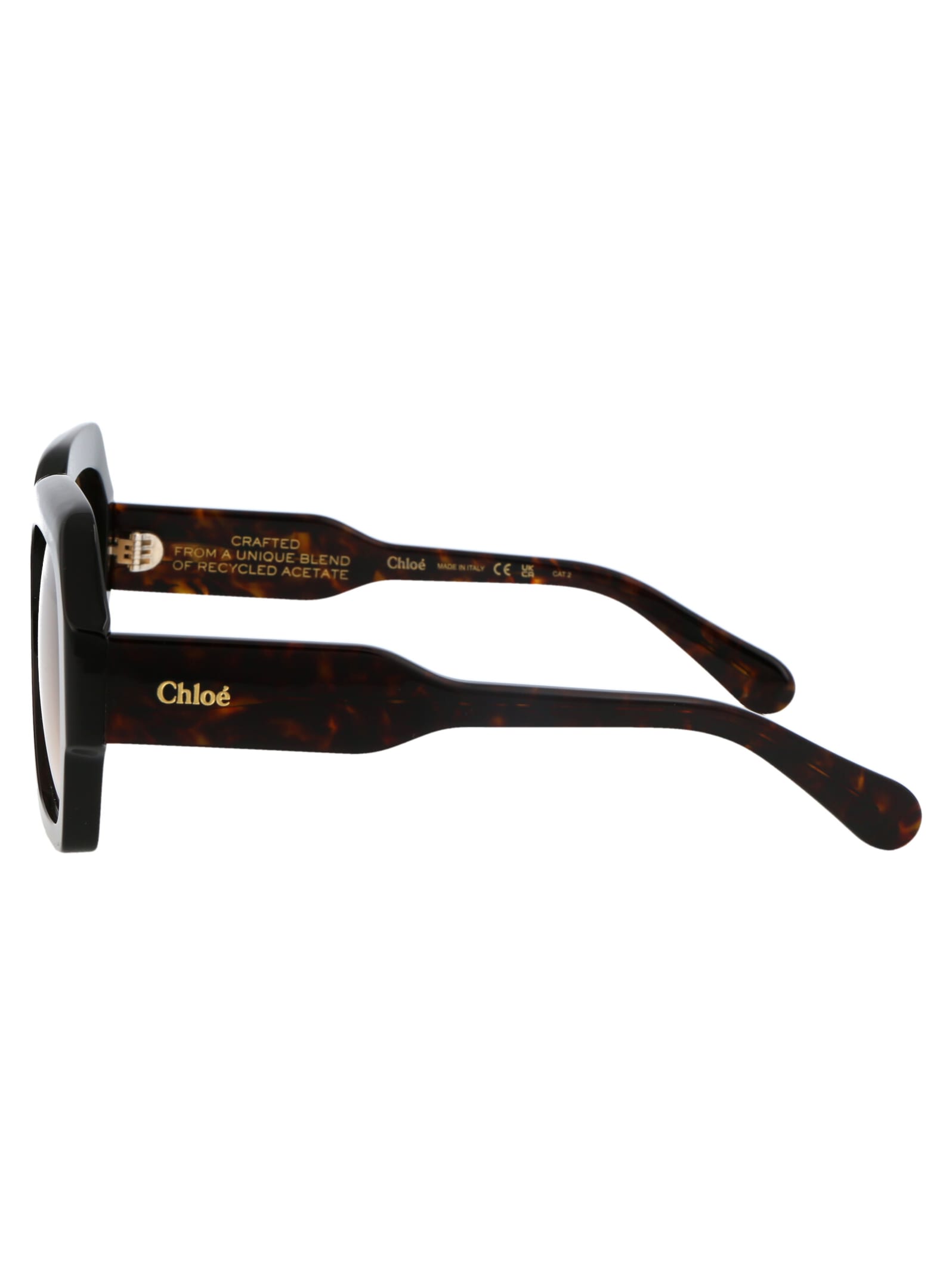 Chloé Womens Brown Ch0154s Square-frame Tortoiseshell Acetate Sunglasses In Brown